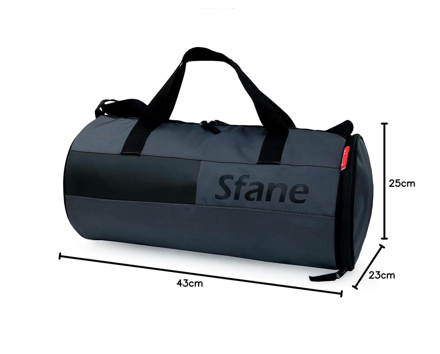 Polyester 23cms Duffle Gym Bag for Men & Women with Separate Shoe Compartment