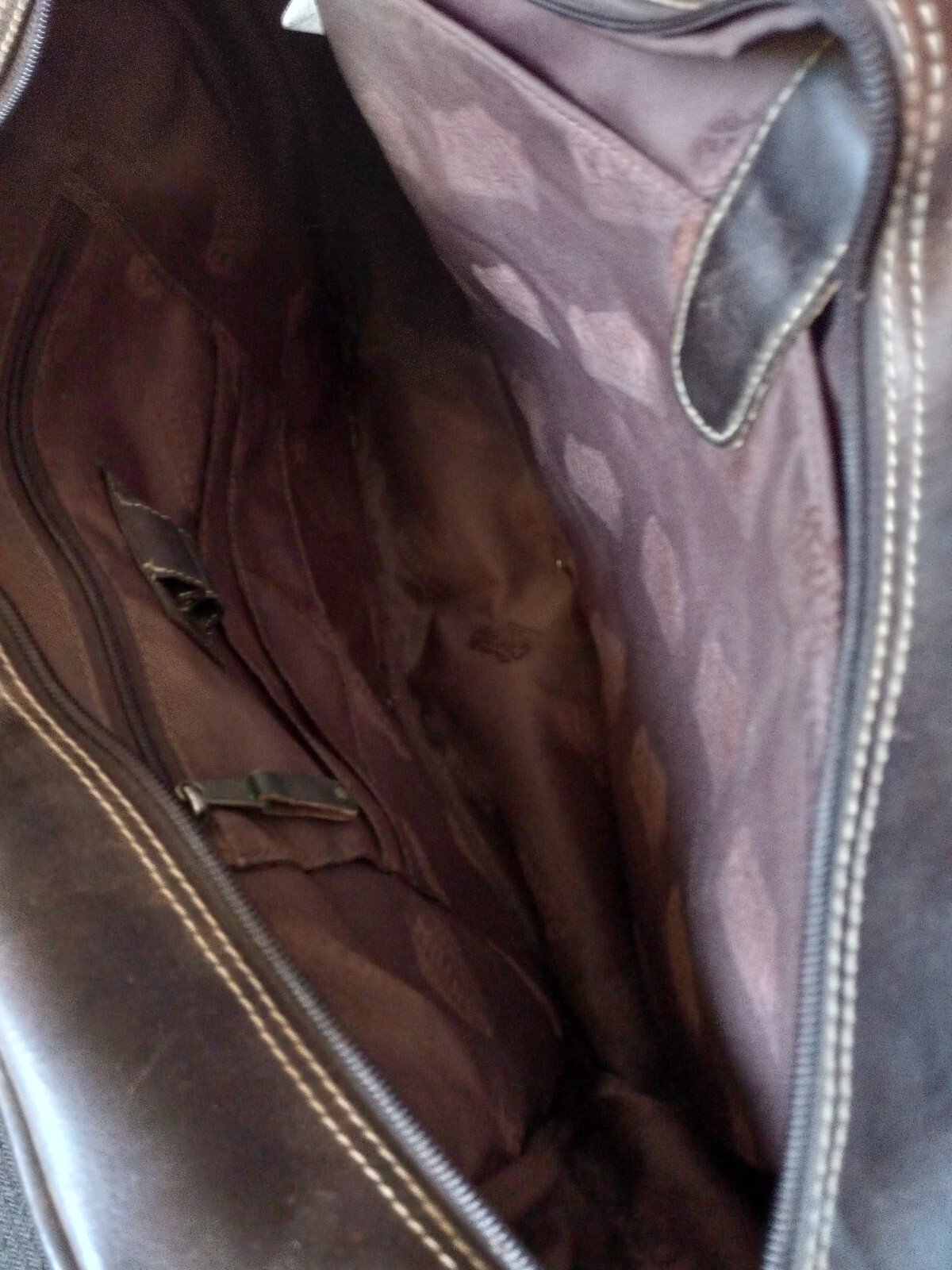Leather Briefcase Bag Canyon Outback Brown Large Vintage India