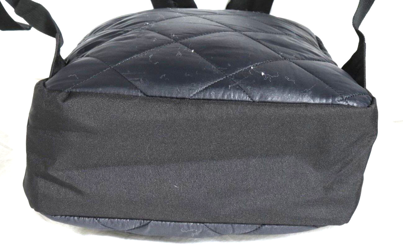 Neff Quilted satin Black Polyester Soft Shell Book bag 17″ tall Backpack