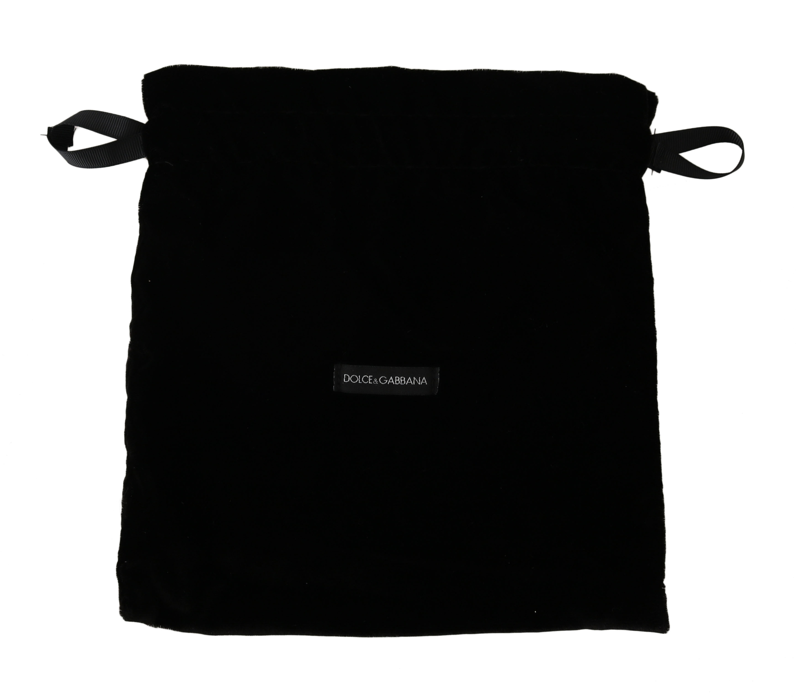 DOLCE & GABBANA Dustbag Cover Bag Cotton Black Drawstring Small 22cm x 21cm