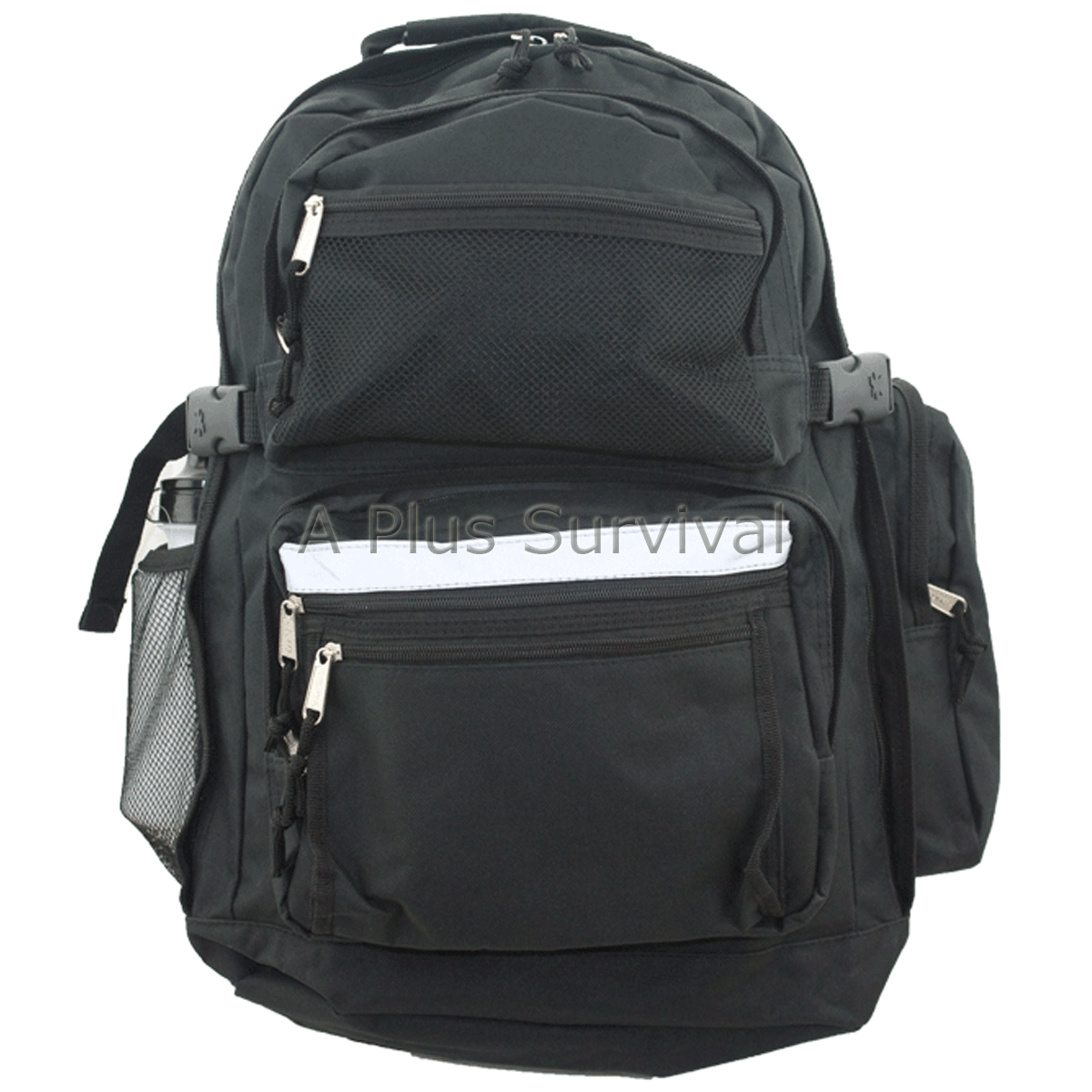 4 Pack Black 19 Inch Backpack 8 Pockets School Emergency Survival Bug Out Kits