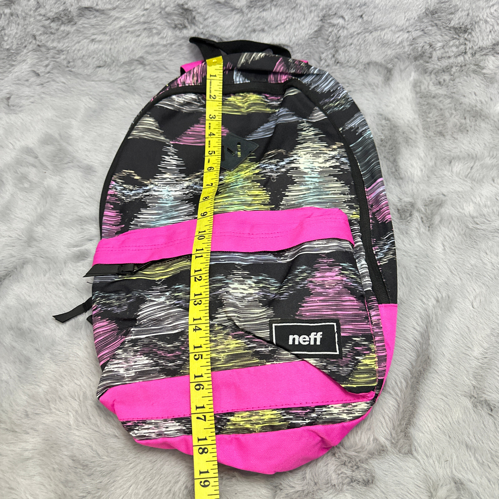 Neff Backpack Retro All Over Print Adjustable Straps Multi Pocket