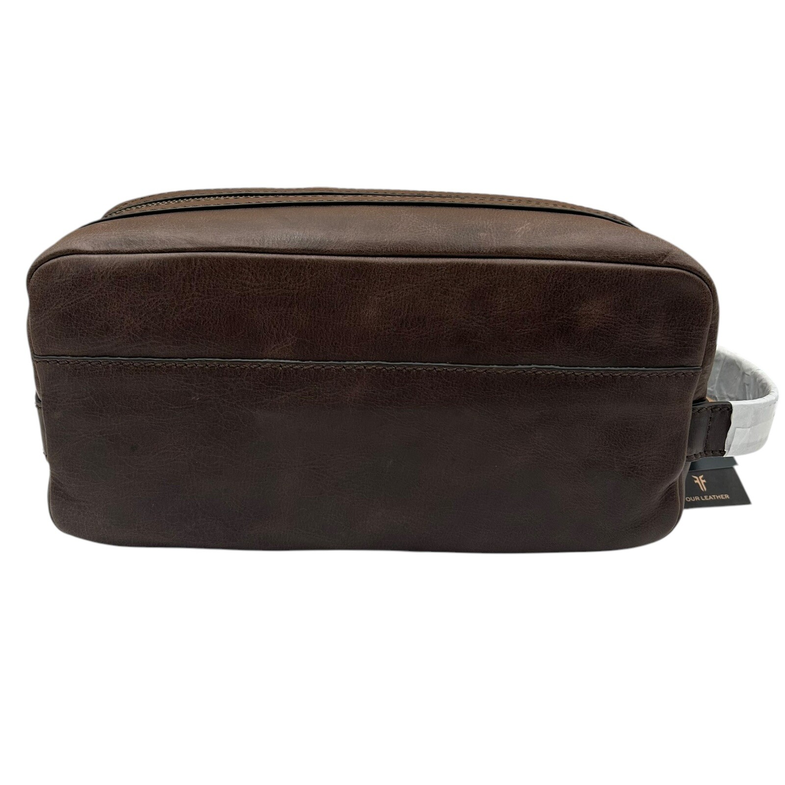 FRYE Men’s Leather Logan Travel Bag Brown Smooth Grained Finish 10.5in W x 5in H