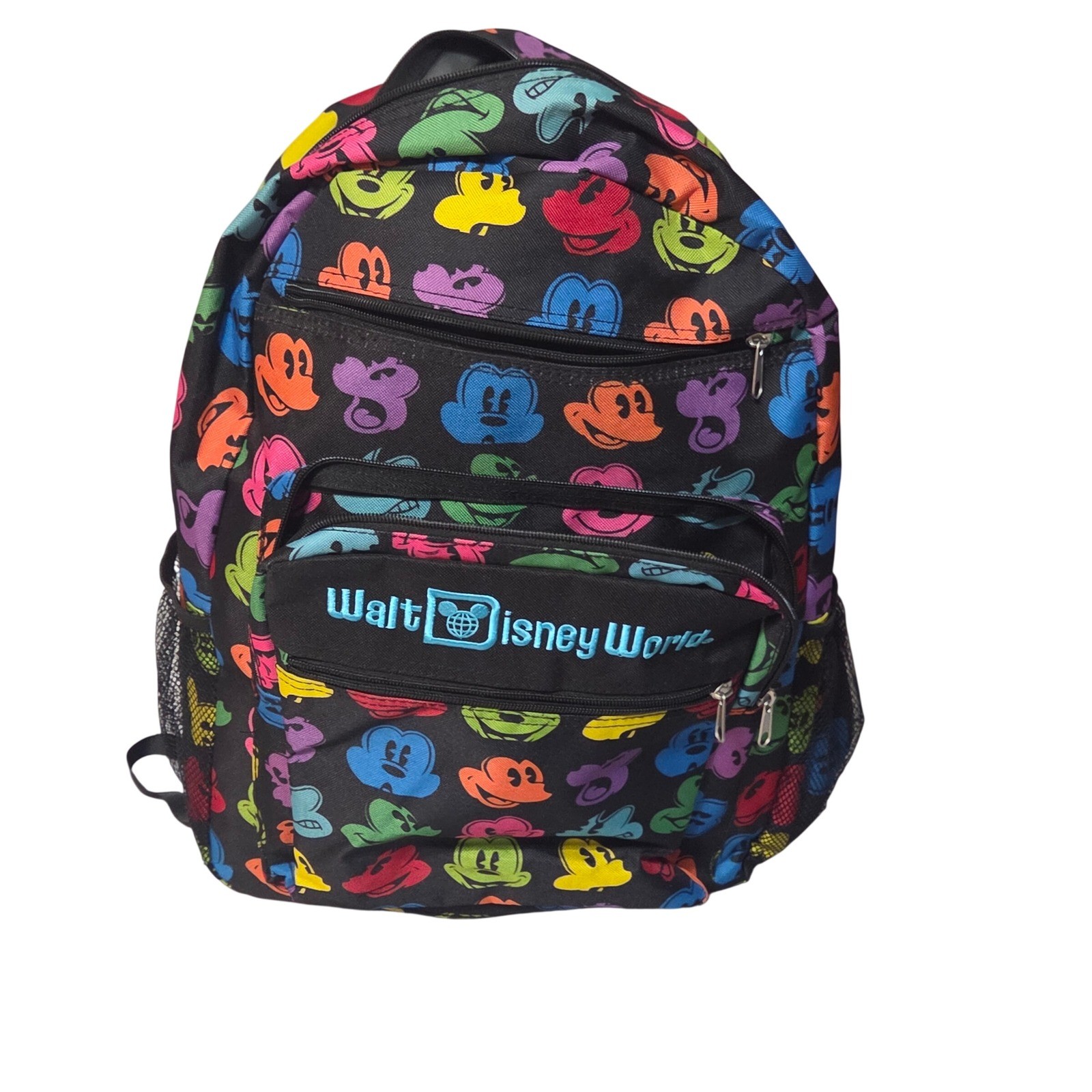 Disney Backpack Black Mickey Mouse All Over Print Walt Disney World Bag