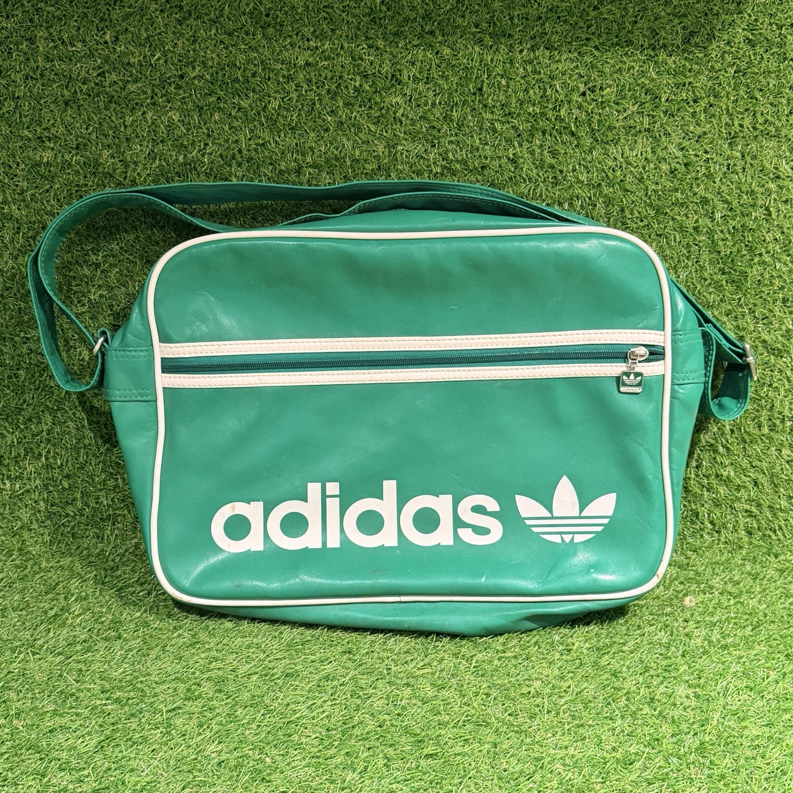 adidas Unisex Messenger Bag Trefoil Logo Airliner Rare Green Crossbody