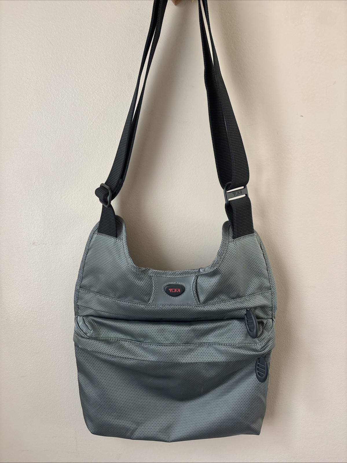 Tumi T-Tech Messenger Bag Gray Ballistic Nylon Crossbody