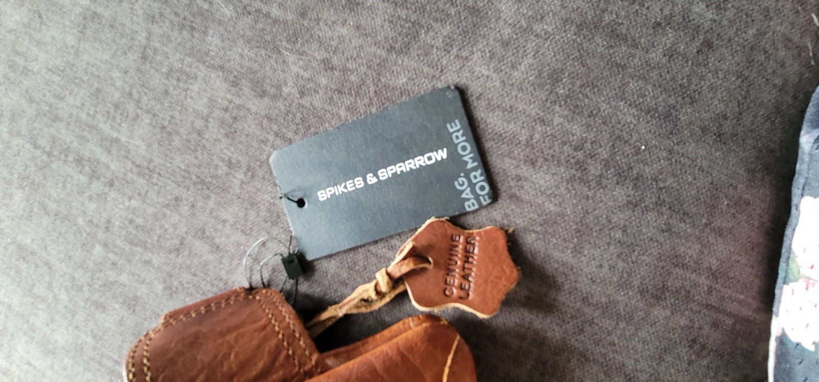 Spikes & Sparrow Brown Small Crossbody Bag Zip & Buckle, Adjustable Strap