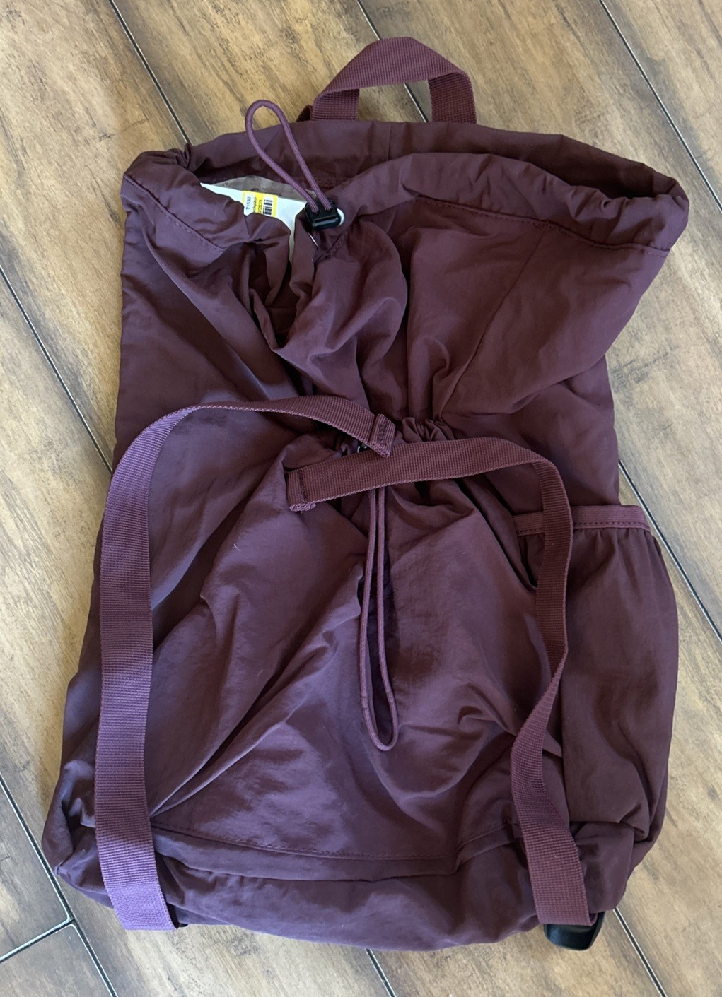 ALL IN MOTION CINCH BACKPACK – Water Repellent, Burgundy