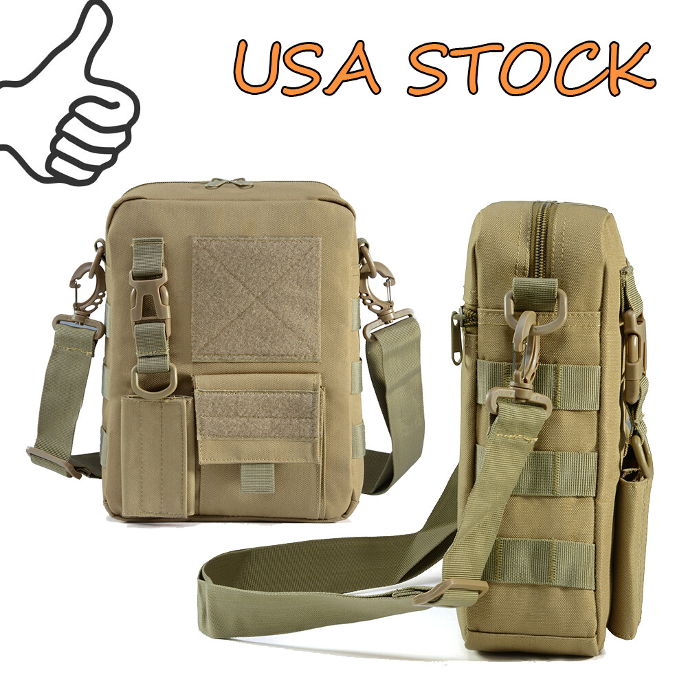 Tactical MOLLE Pouch Small Canvas Messenger Bag Small Sling Bag Crossbody Pack