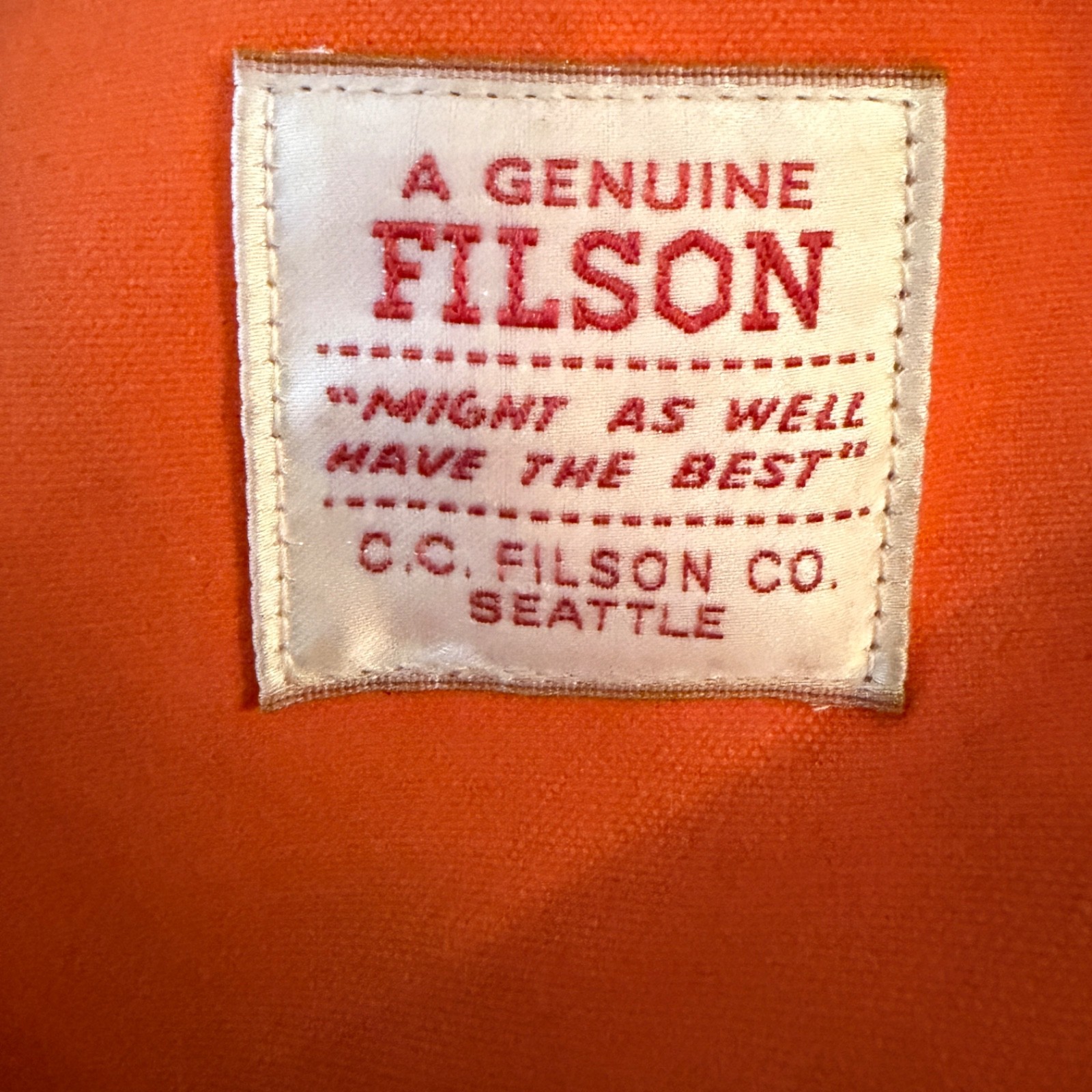 FILSON MEDIUM CANVAS DUFFLE BAG 20263595 Orange/Tan