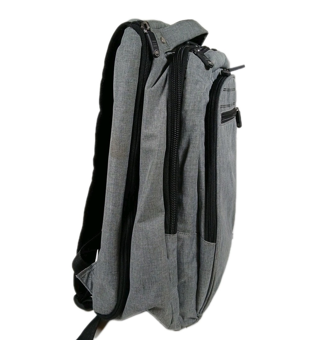 Travis Mathew The Go Laptop Backpack Gray Fleece Lined 12.5″x19.5″x6″ “Hole”