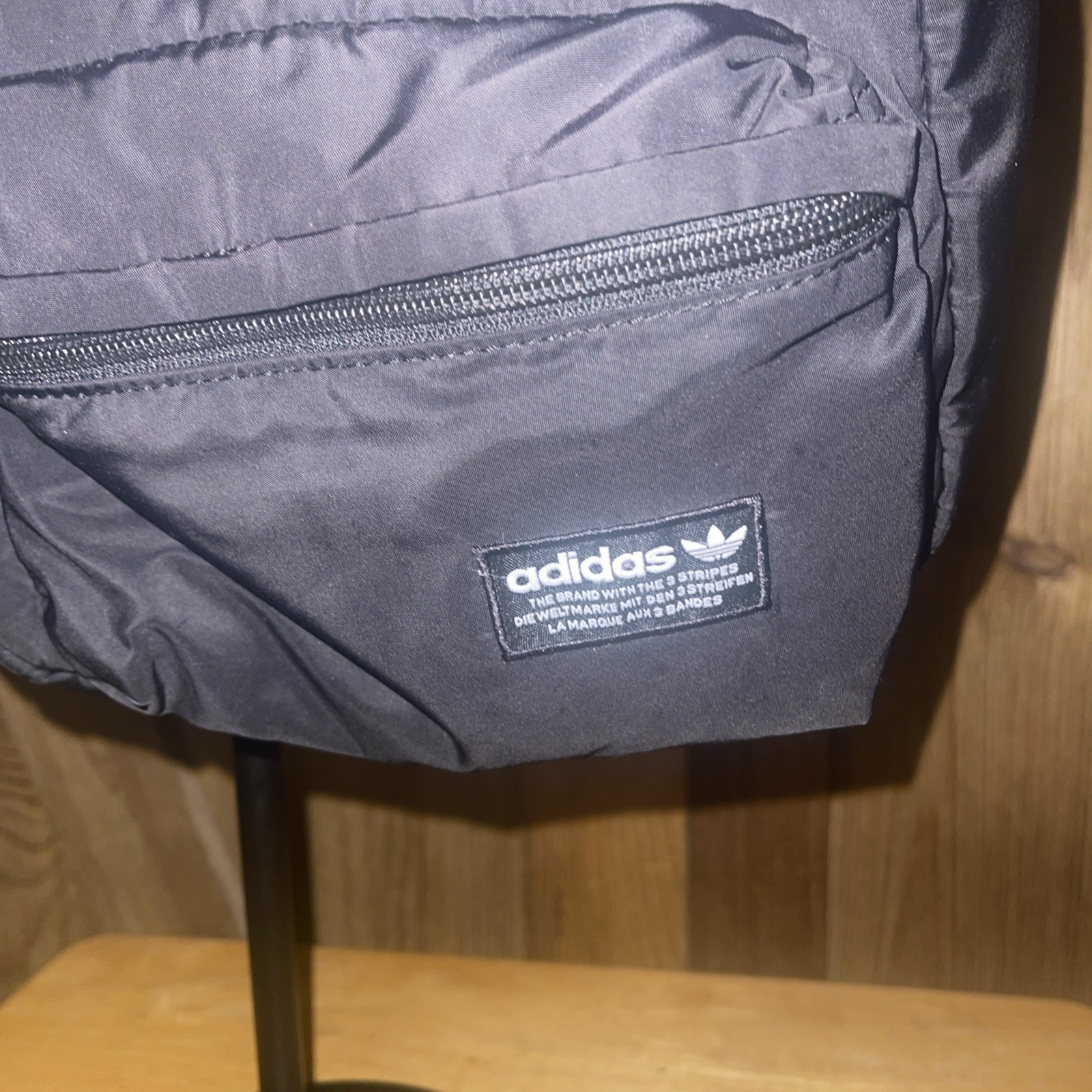 ADIDAS: 3 Stripes Mini Backpack Black w/ Black Hardware (12”x9”x 4”)