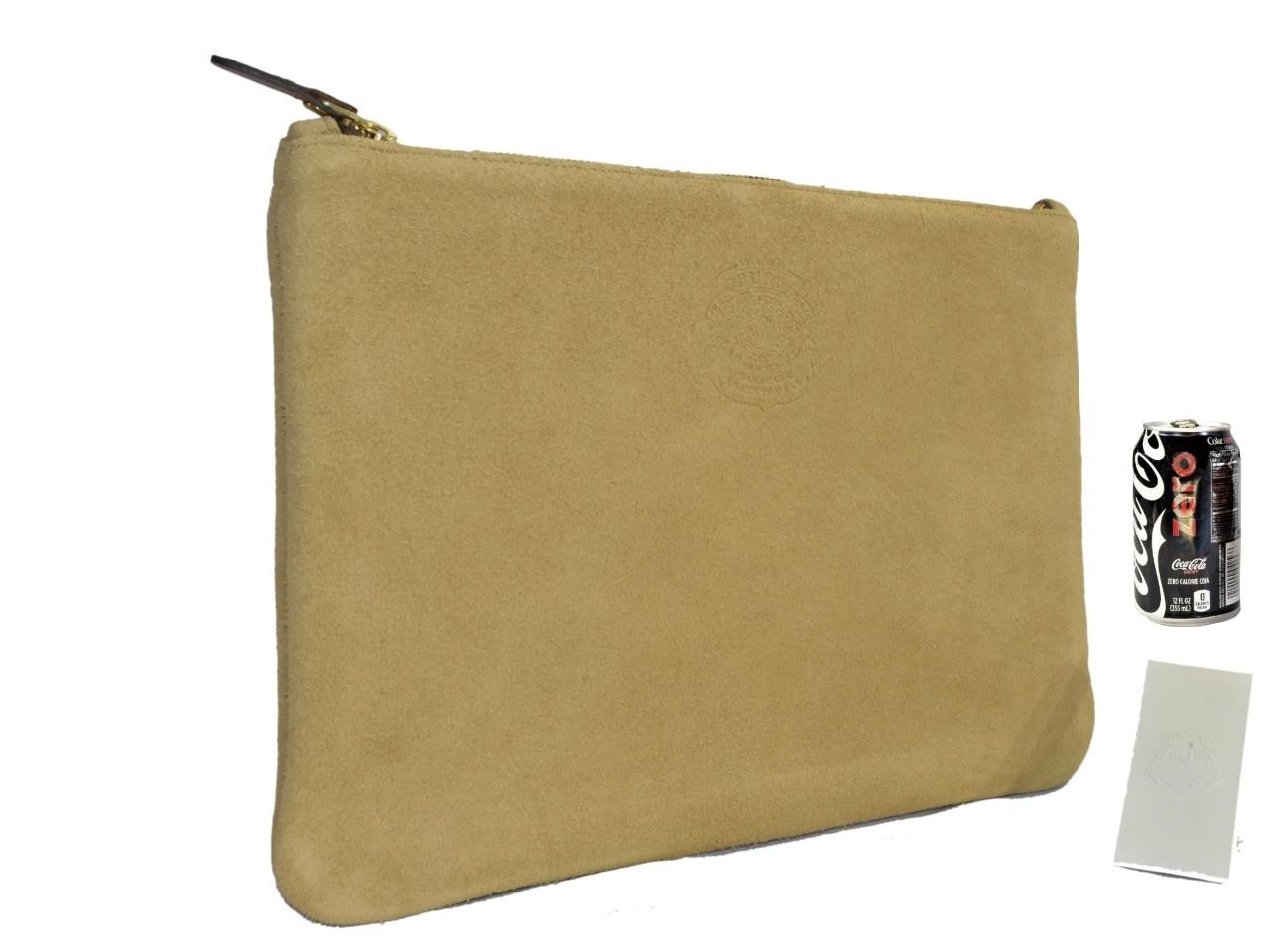 New 2018 Ghurka GA 65 Large Pouch Fawn Suede Leather Made in USA