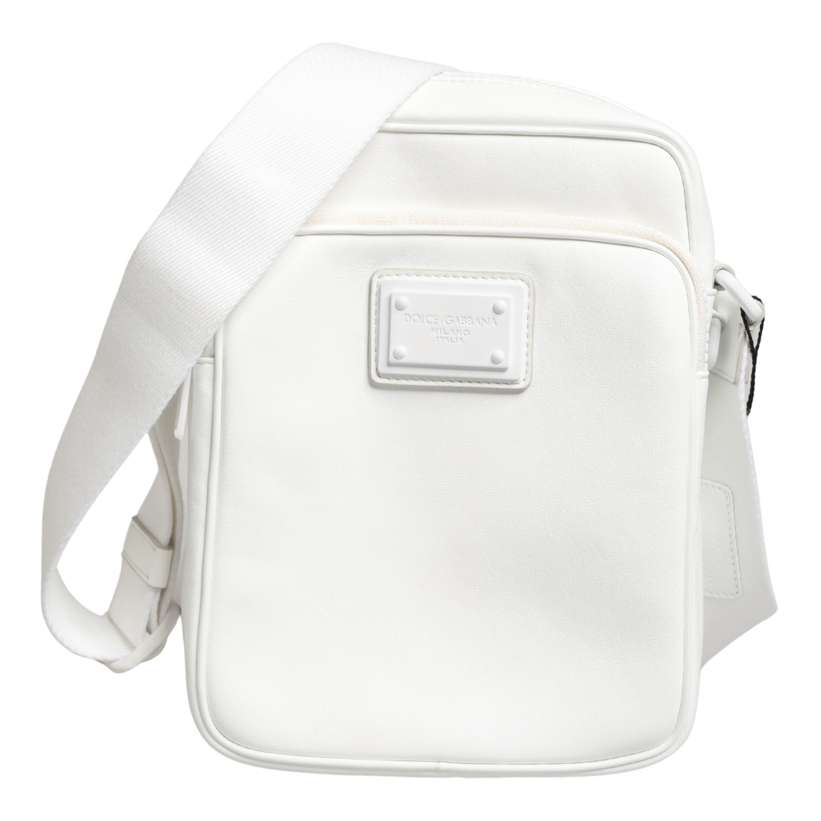 DOLCE & GABBANA Bag White Logo Plaque Crossbody Shoulder Borse Men RRP 1350usd