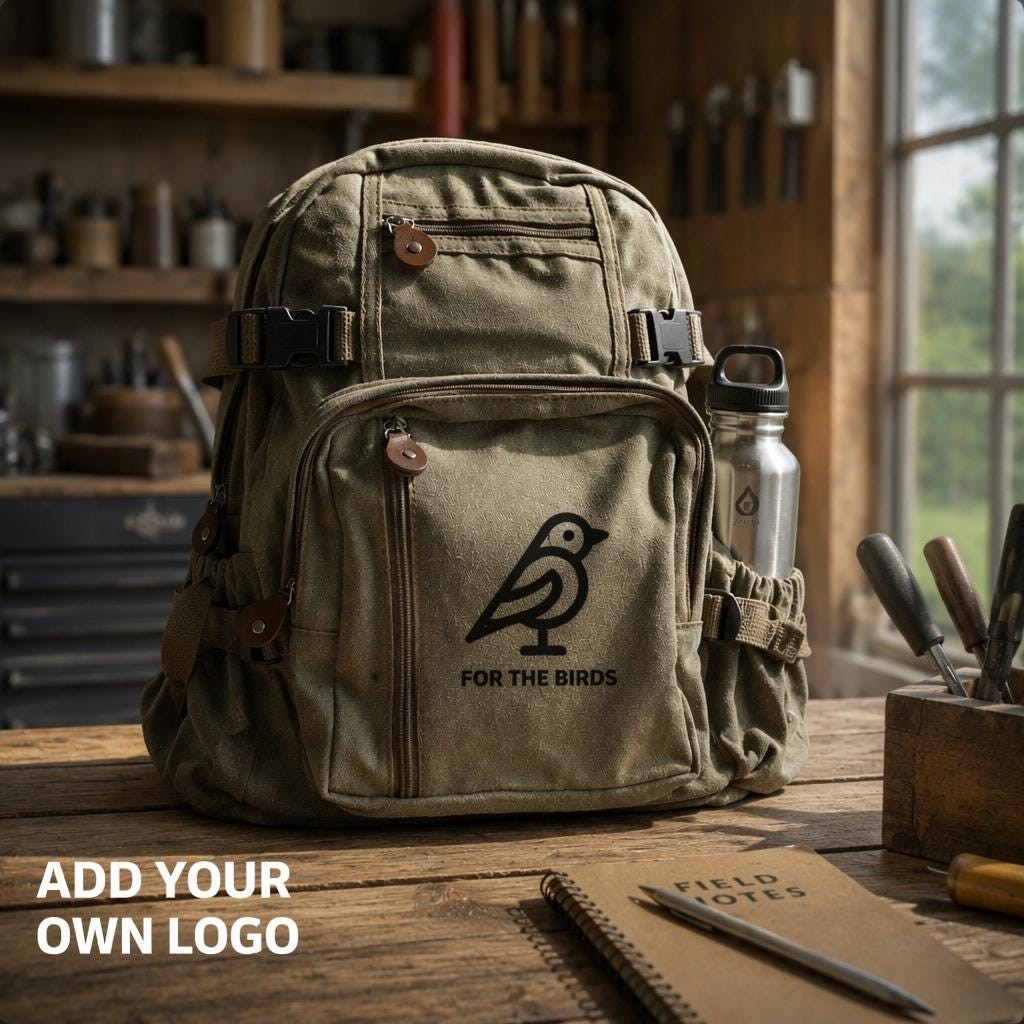 Tree Rings Canvas Backpack 13 Inch Laptop Travel Bag Free Ship US ⭐
