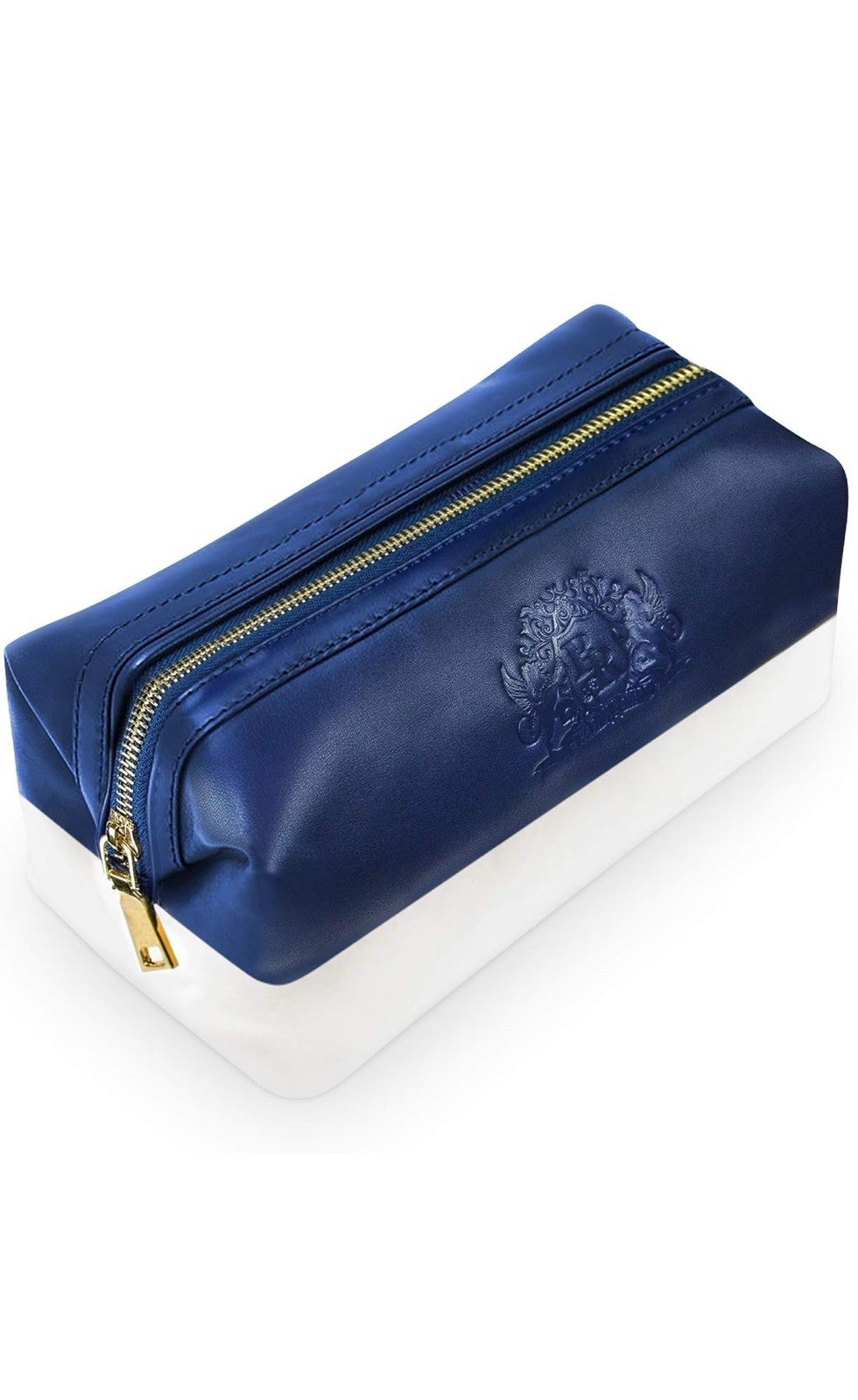 Travel Toiletry Bag for Men, Premium Vegan Leather Wash Bag with Zipper