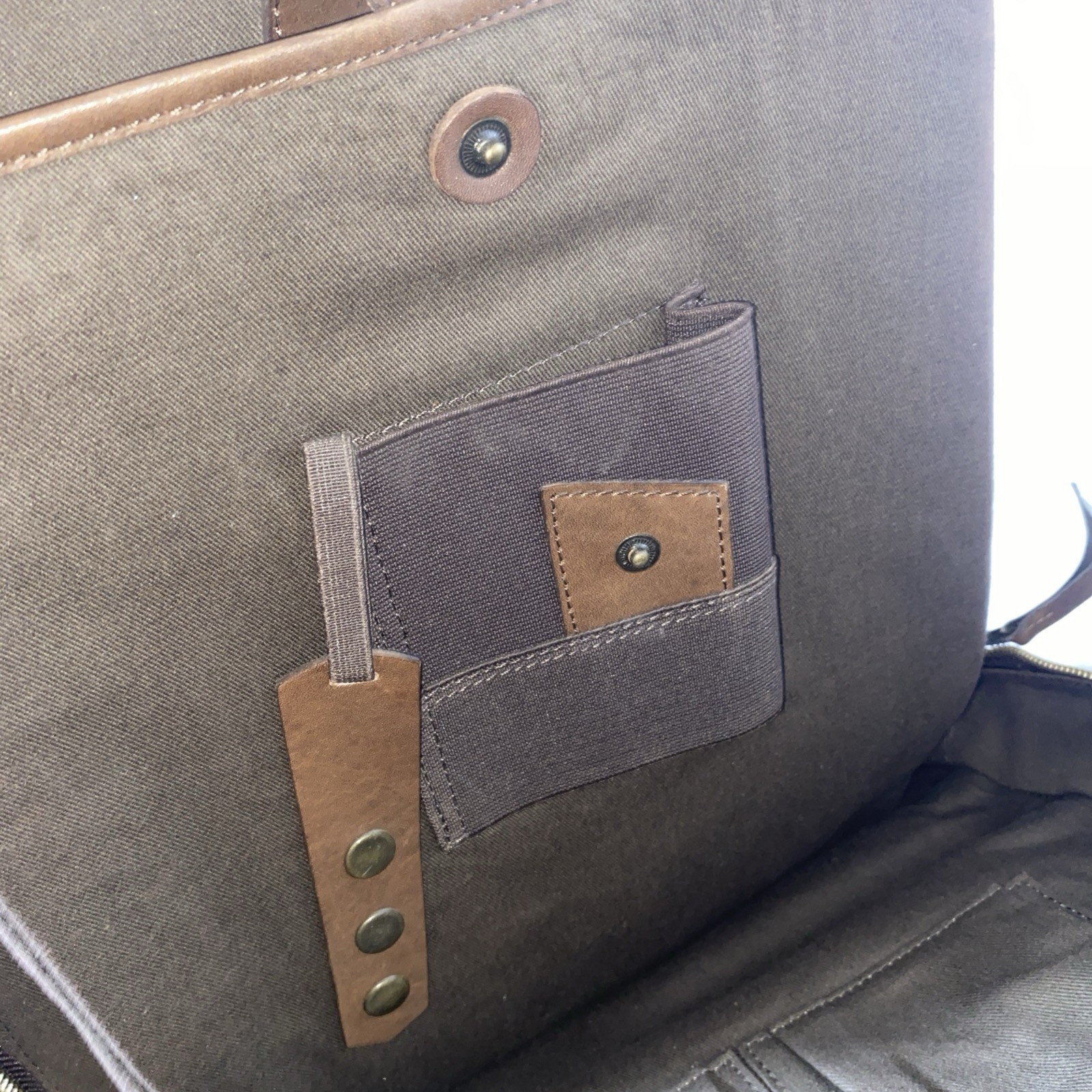Westward Rancher “Concealed Carry” Genuine Brown Leather Rectangular Backpack.
