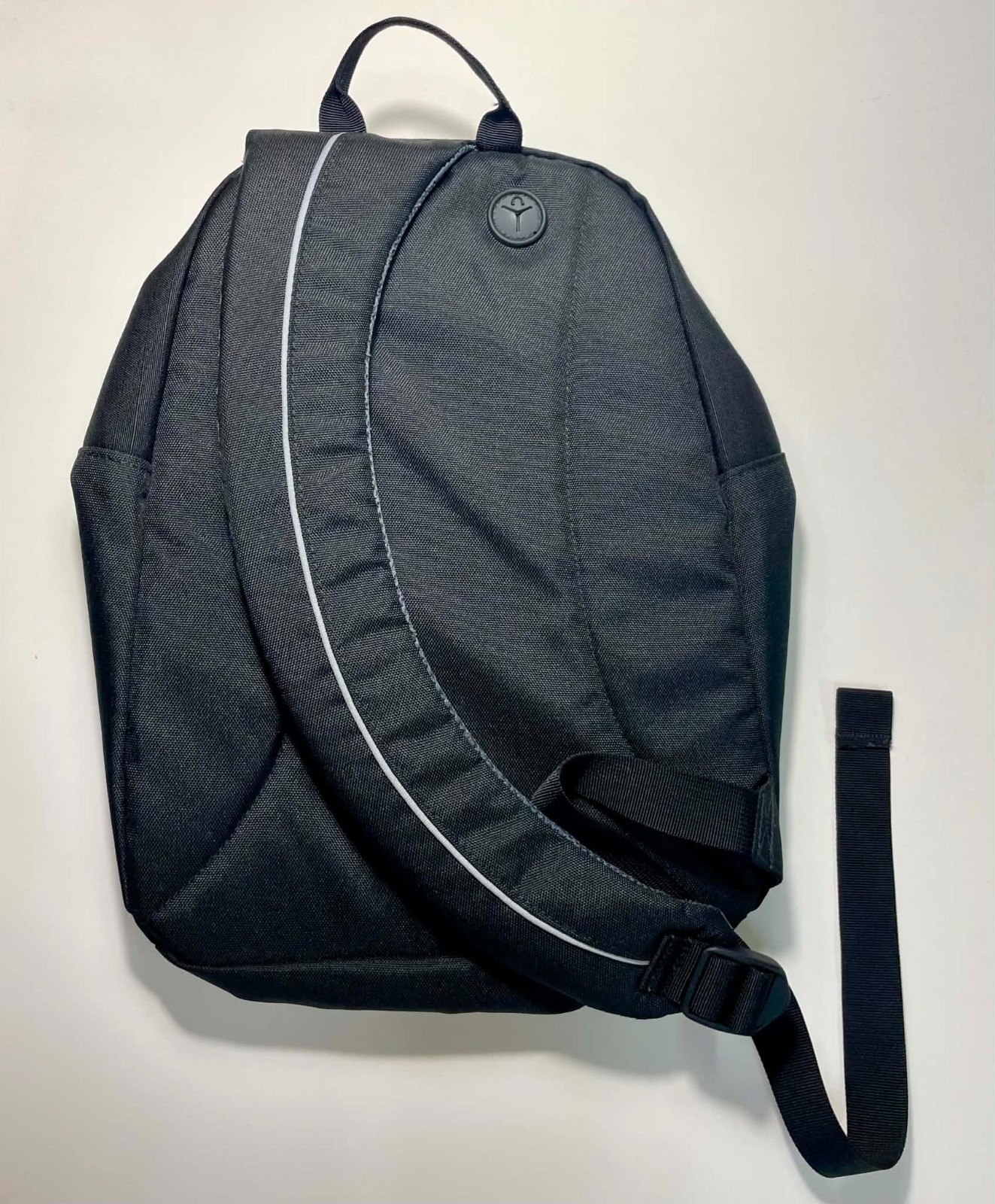 Vtg L.L. Bean Grid Ripstop Sling Backpack Black Grey Tan Reflective Y2K Techwear
