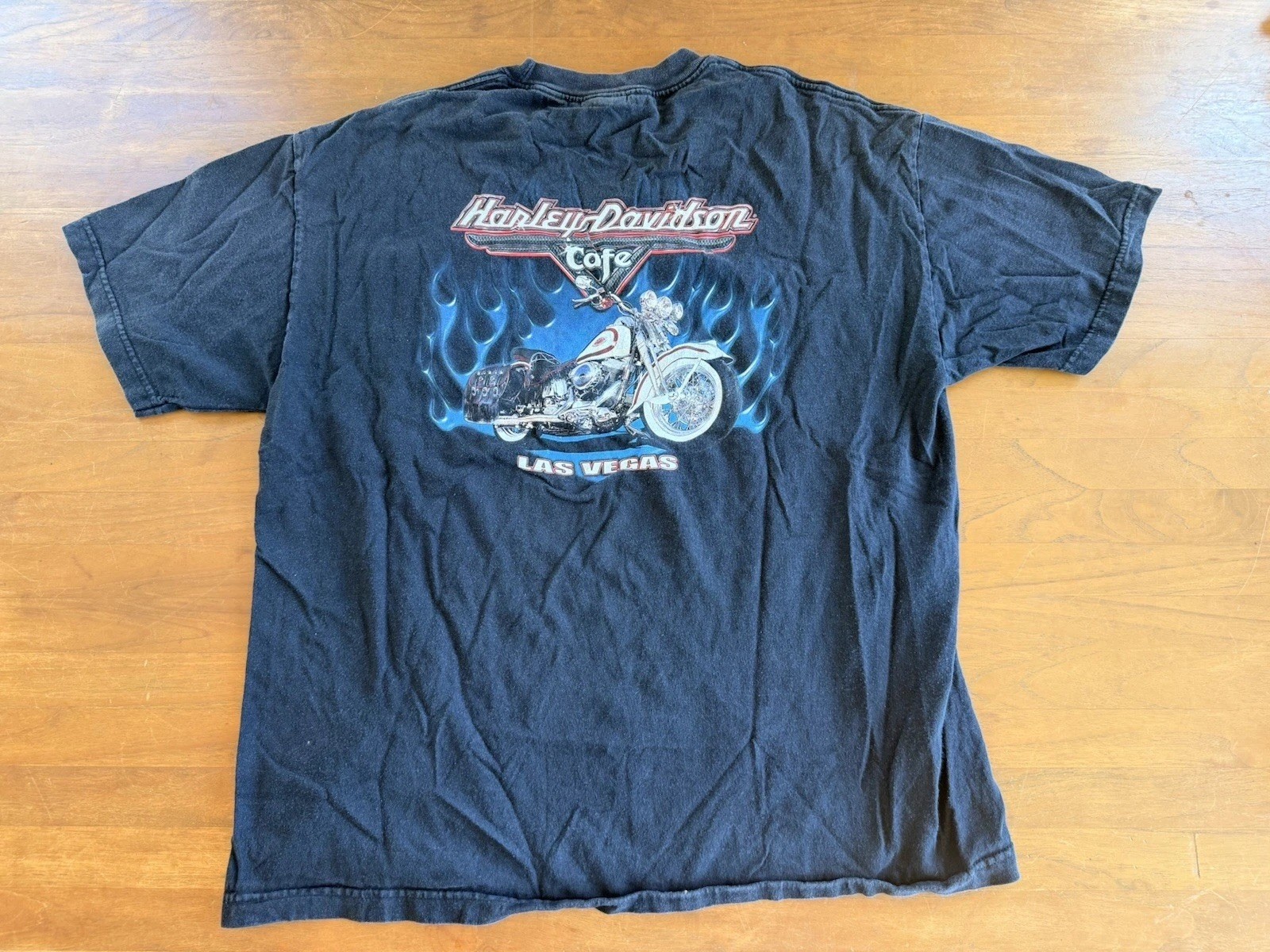 Harley Davidson Motorcycle Las Vegas Café Chest Pocket Shirt Men’s XL
