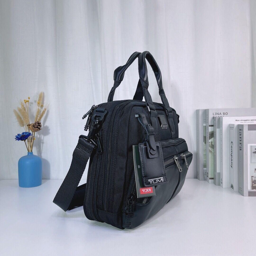 TUMI Alpha Bravo Slim Commuter Briefcase bag 2 Colors Navy Black Outlet Products