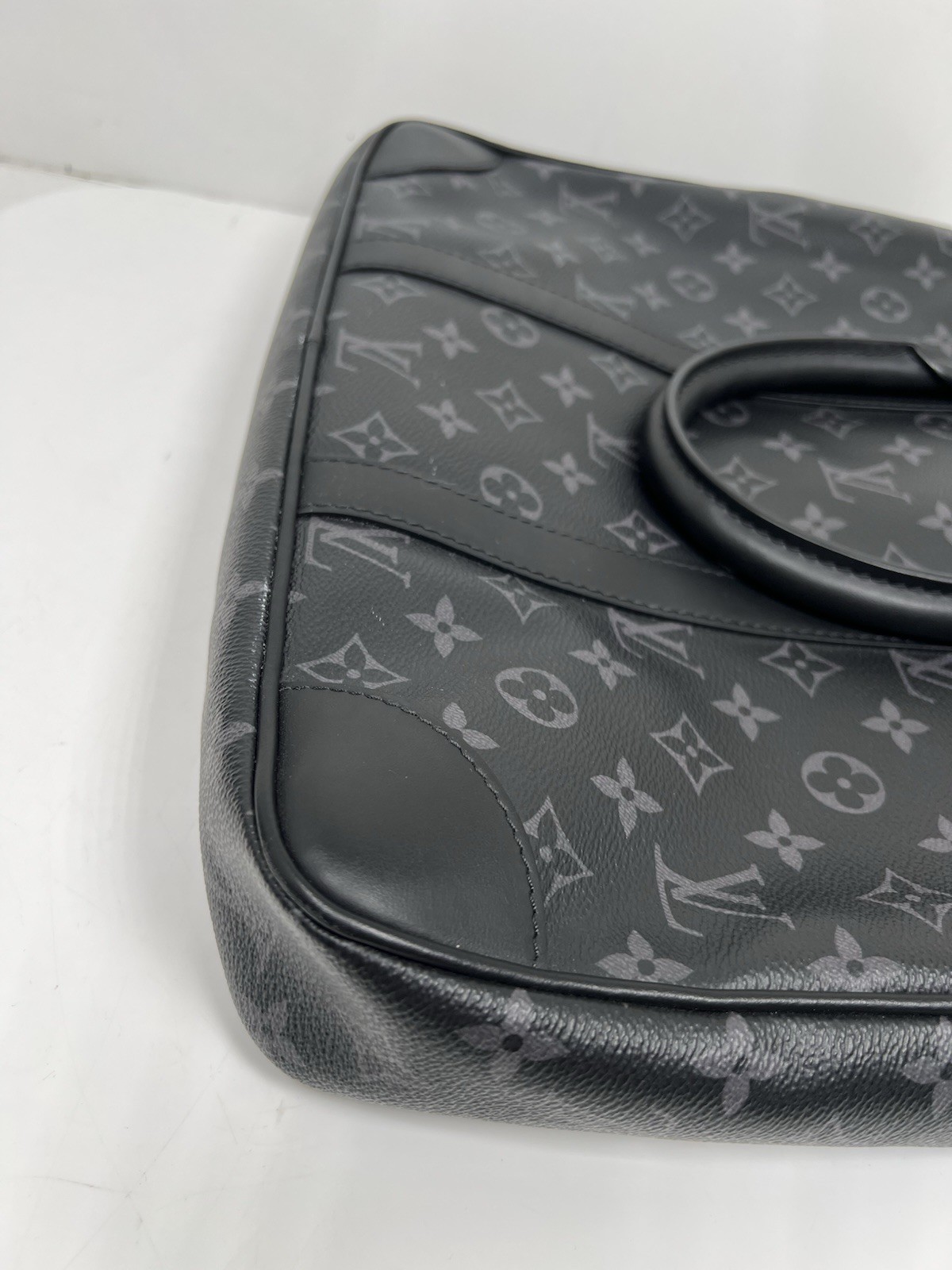 Louis Vuitton Eclipse Monogram Porte Documents Voyage PM Briefcase Bag w/ Strap