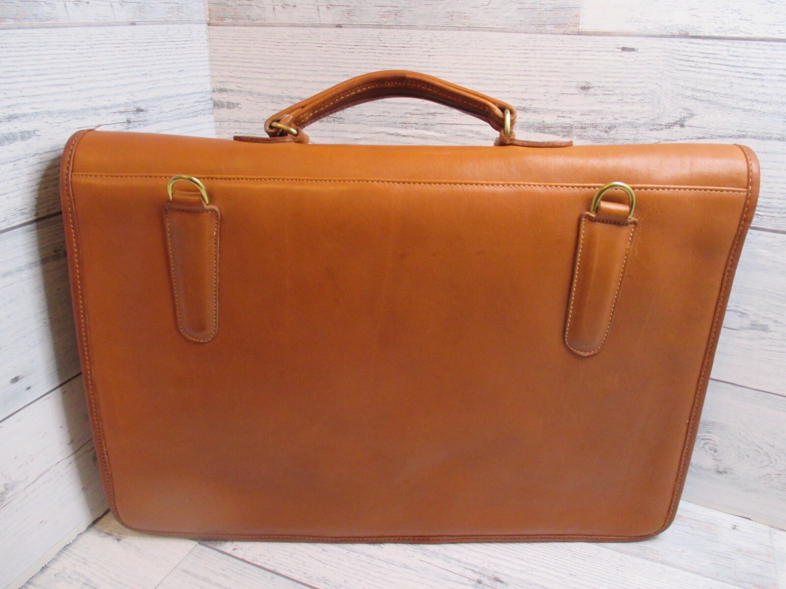 COACH Vintage British Tan Shoulder Portfolio Bag / Slim Satchel – Men/Women NMVC
