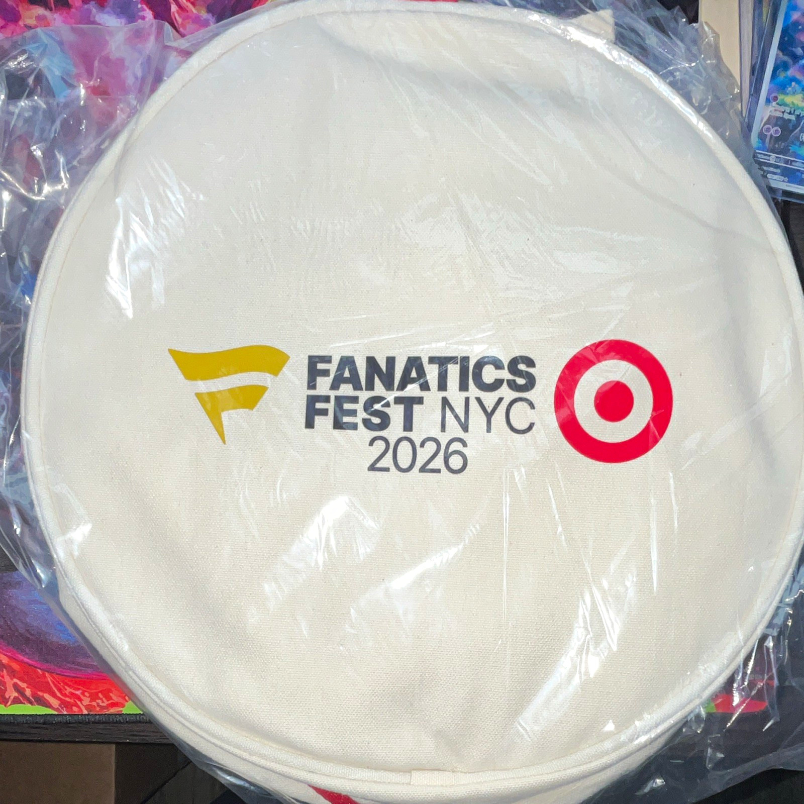 Fanatics Fest NYC 2026 White Logo Zip Crossbody Bag Unisex Adults