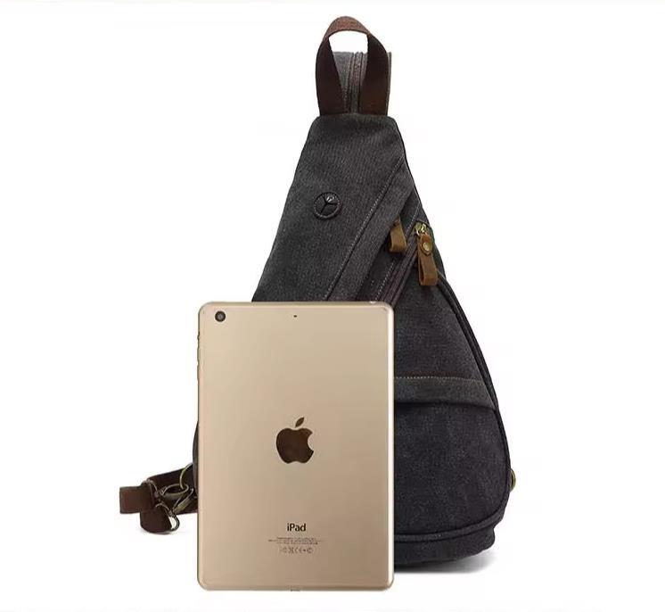 Augur Canvas Crossbody Men Military Shoulder Travel Chest Sling Hiking Bag