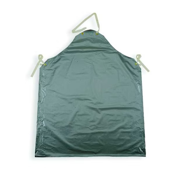 North Disposable Bib Apron, EVOH, Polyethylene, Sealed, 2.7 mil, 45 in, Silver,