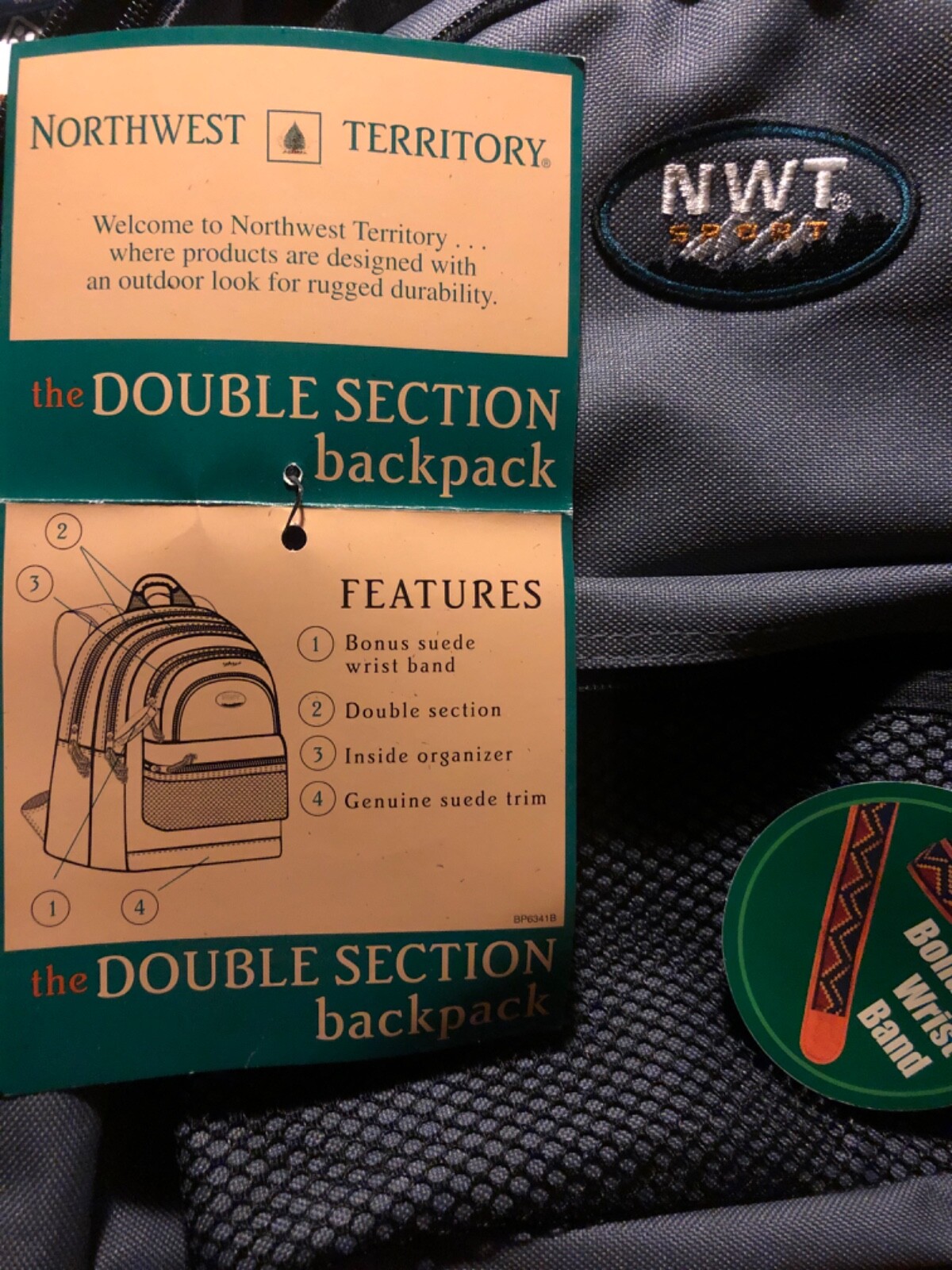 Northwest Territory Backpack 2 Outer Pockets Cow Suede Trim