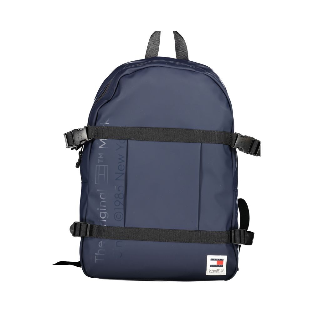 Tommy Hilfiger Blue Polyurethane Men Backpack 100% Authentic