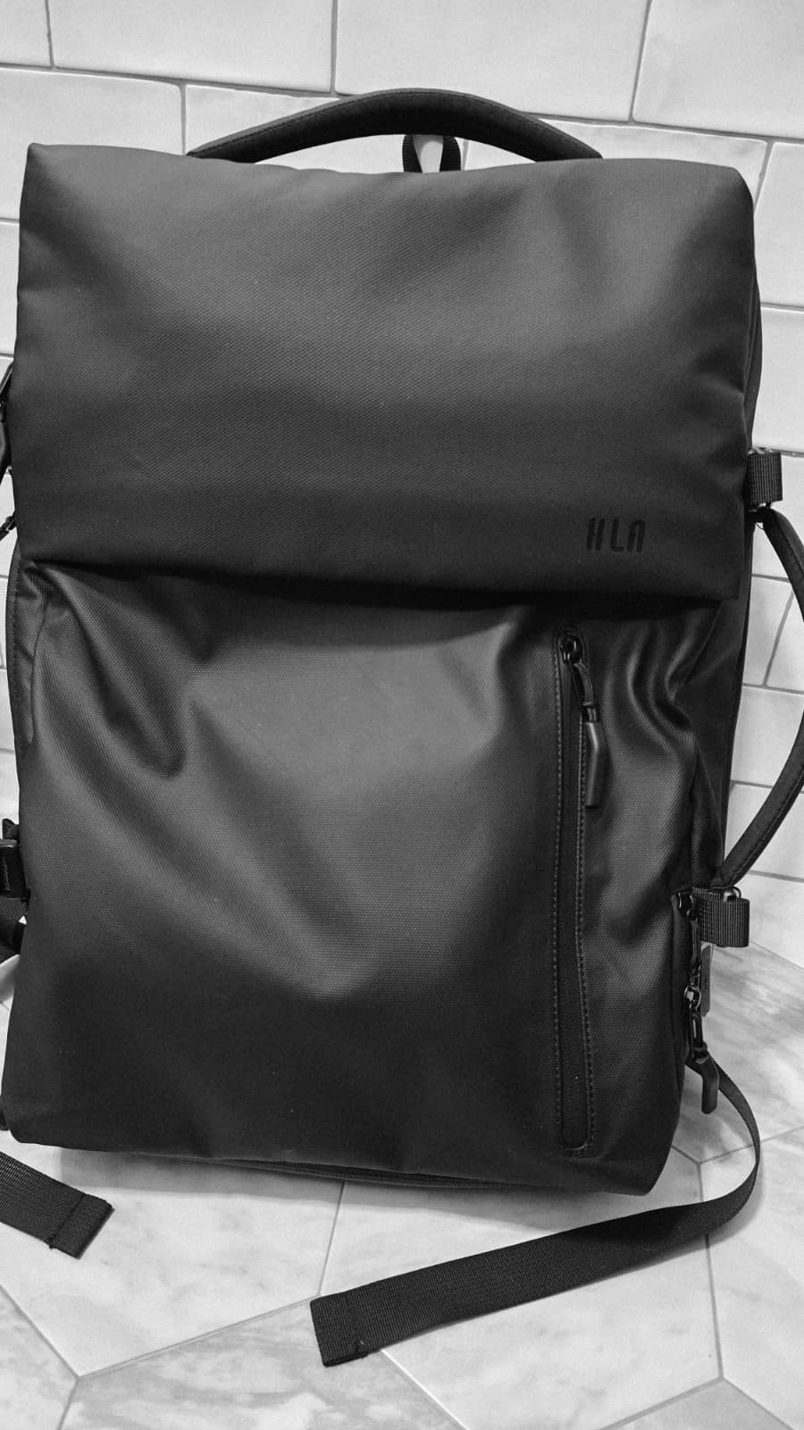 Sleek Black Travel Backpack