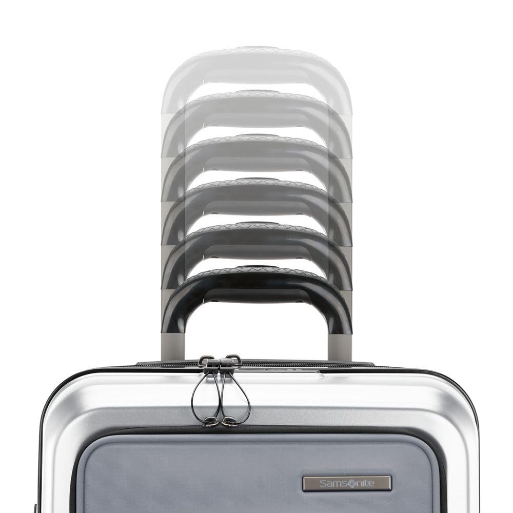 Samsonite Octiv Hardside Spinner Aluminum Silver Front Pocket Carry On 21 In U3