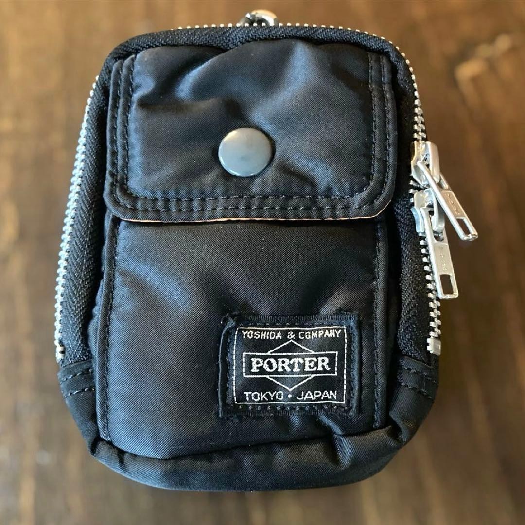 Excellent Condition PORTER Tanker Pouch Small Item Holder Black