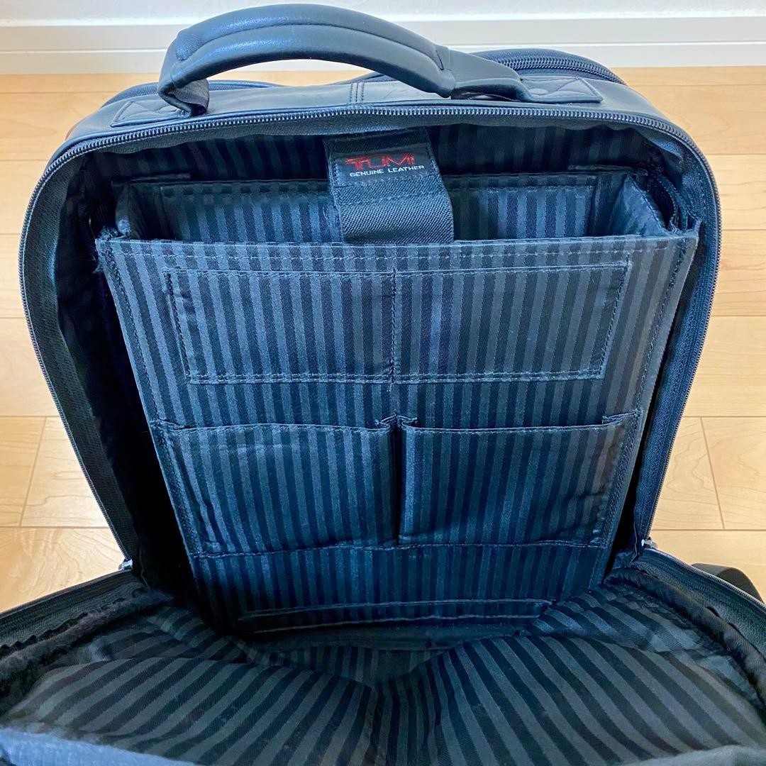 TUMI 9644D3 Leather Backpack 19cm Stylish Business Used Korean-made G3 generatio