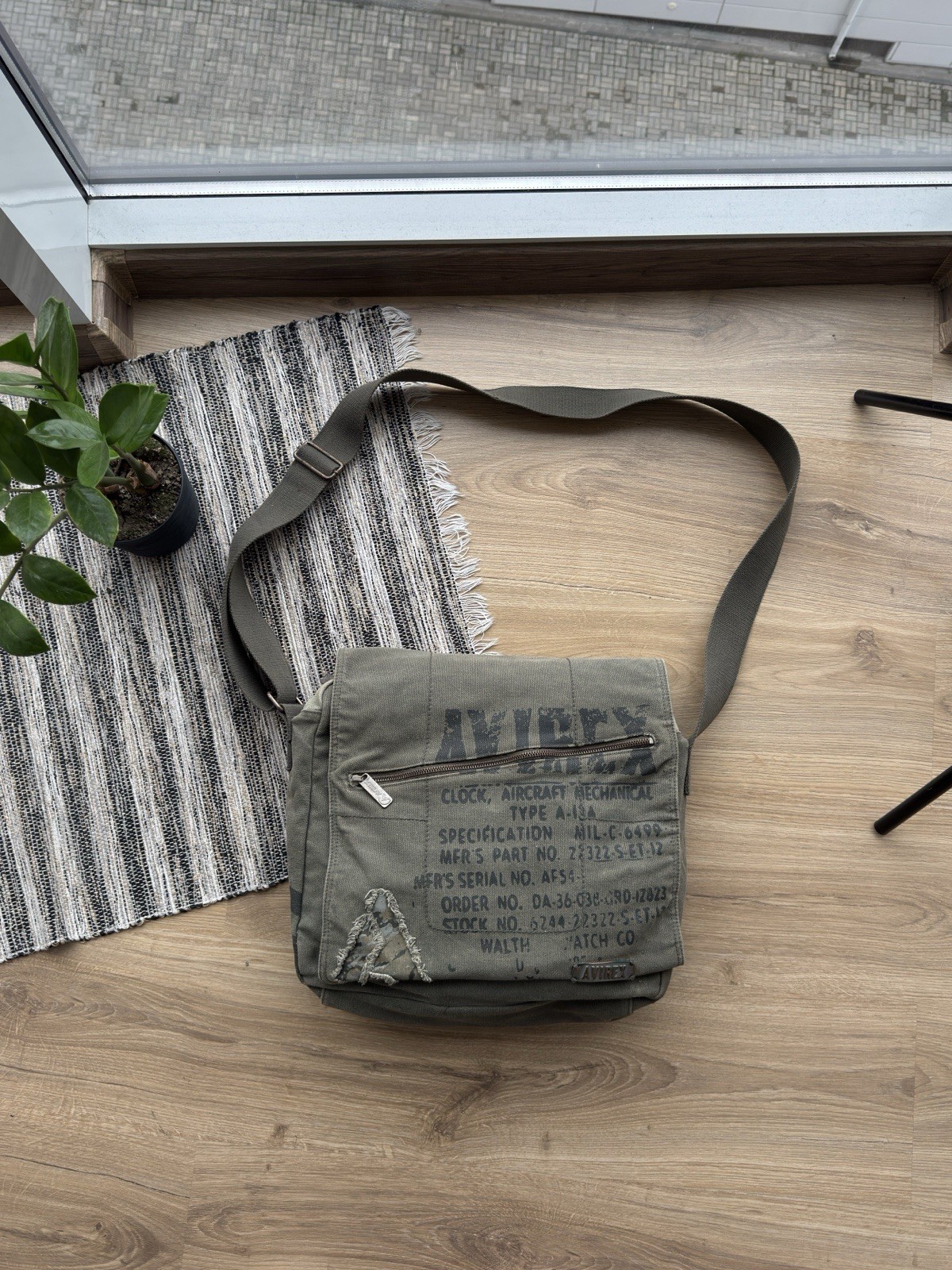 VINTAGE AVIREX USA RARE ARCHIVE MILITARY ARMY CROSSBODY SHOULDER BAG MEN