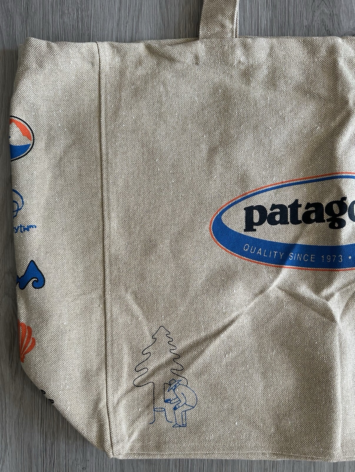 Patagonia Tote Bag Extra Large Save Our Home Planet Canvas Eco Beach Grocery NWT