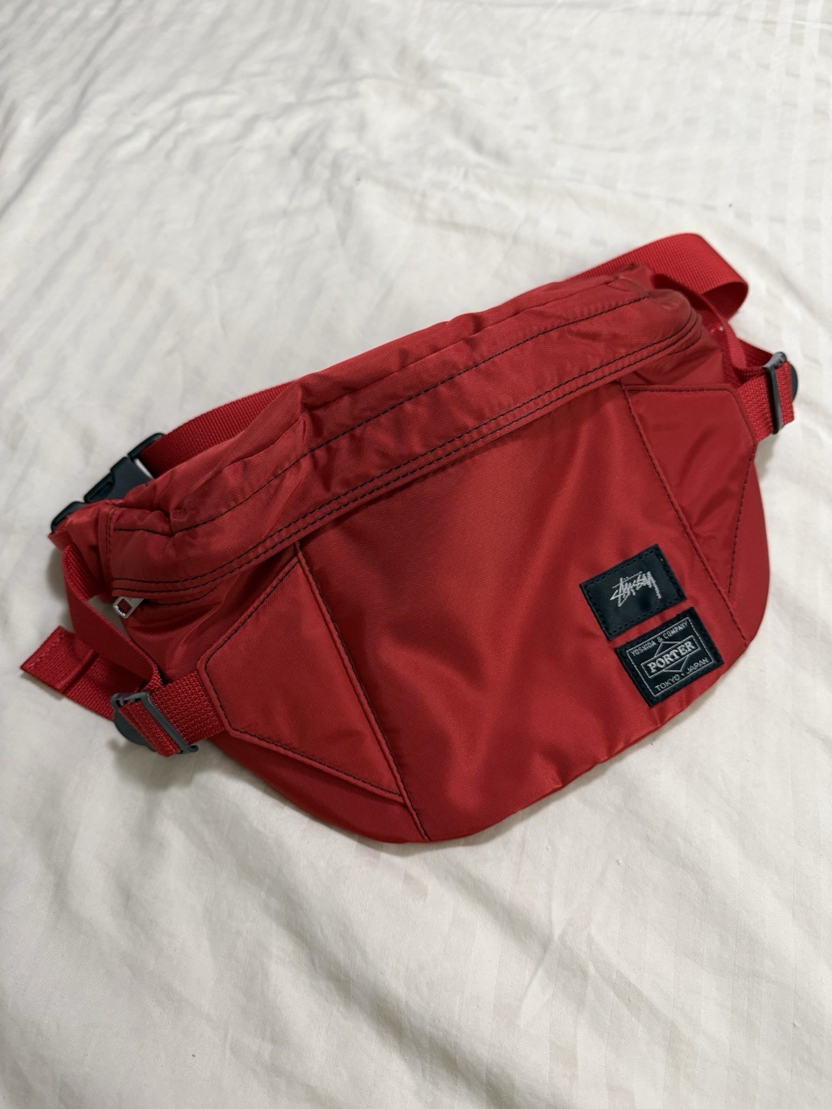 Stussy x Porter Yoshida Red Waist Bags Tokyo Japan Limited Edition
