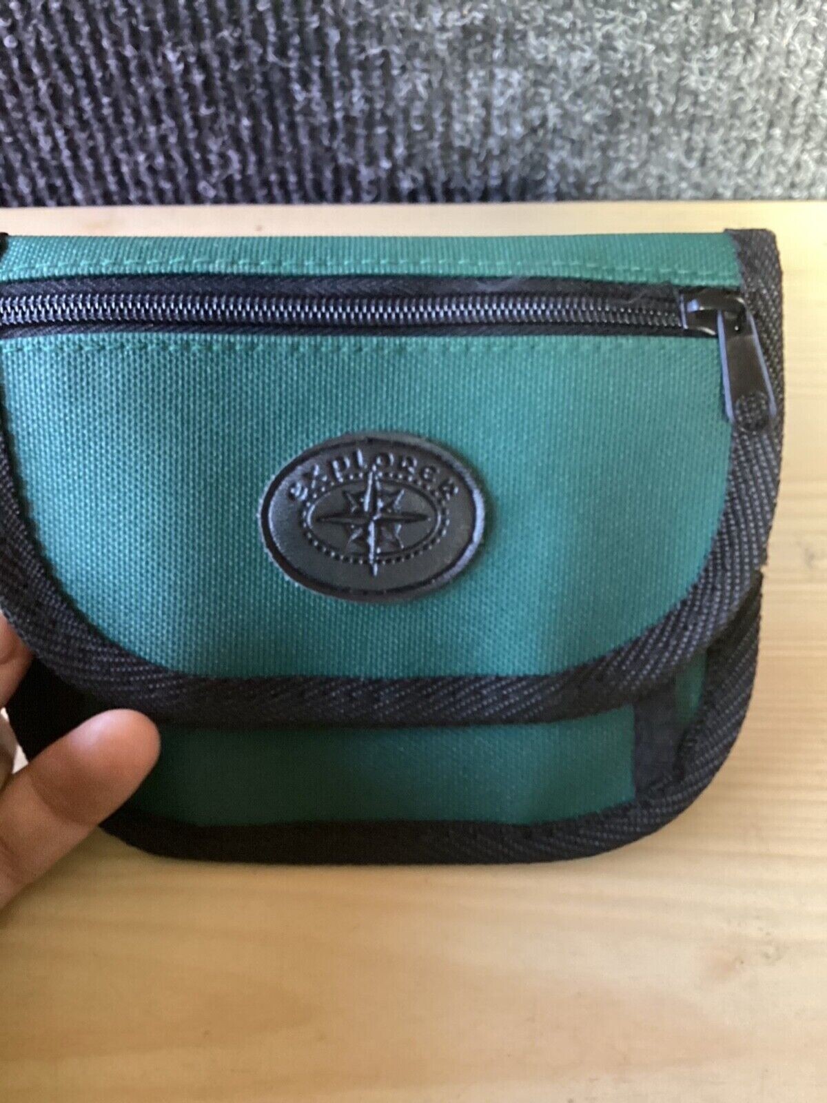 Explore Belt Pouch Green Multipockets Canvas 6.5 x 5 Hiking Walking Casual