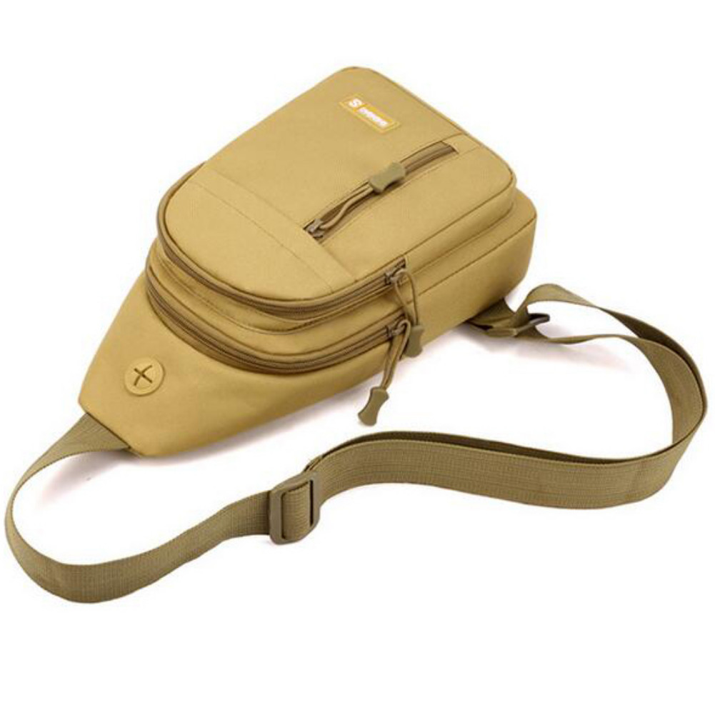 Sling Chest Bag Nylon Tactical Compact Crossbody Hiking Cycling Daypack Backpack