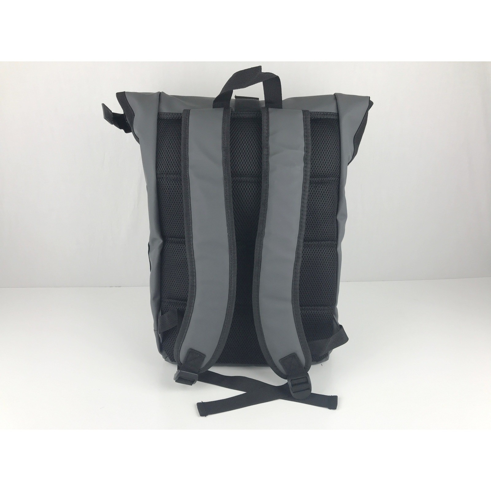 DSM Firmemich Roll Top Backpack Dark Gray Water Resistant Laptop Bag NWT