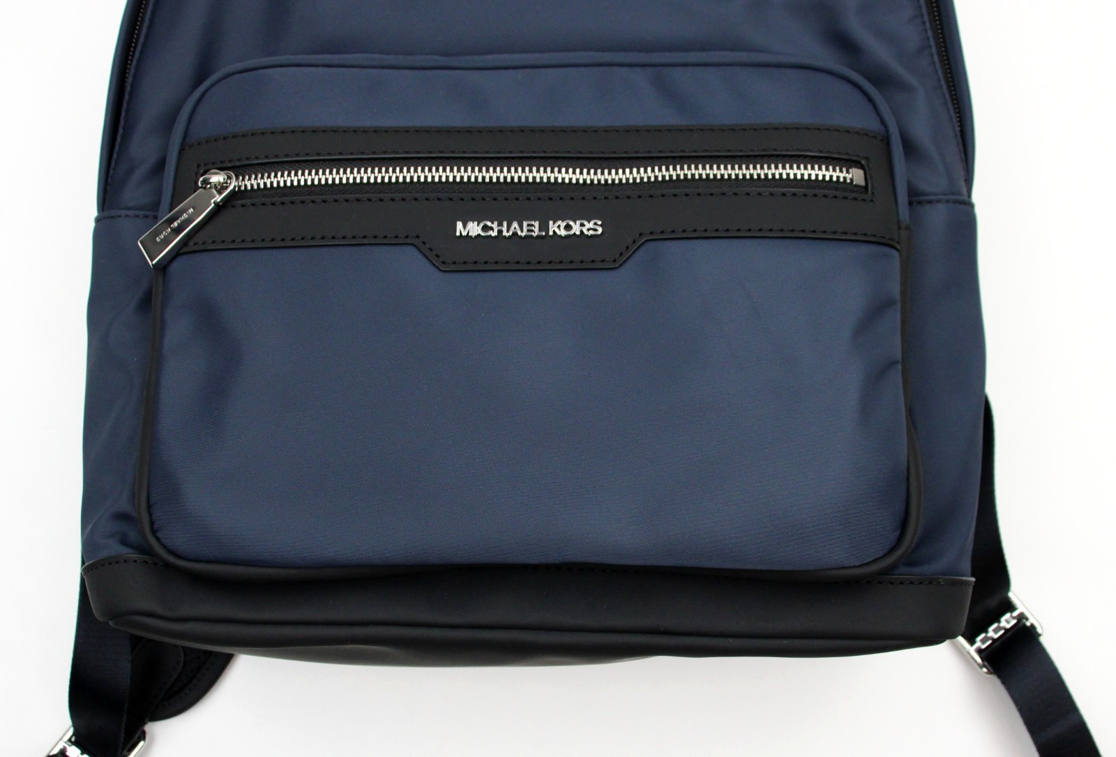 $198 Michael Kors Men’s Malone Backpack Navy Nylon Logo Adjustable Strap NWT