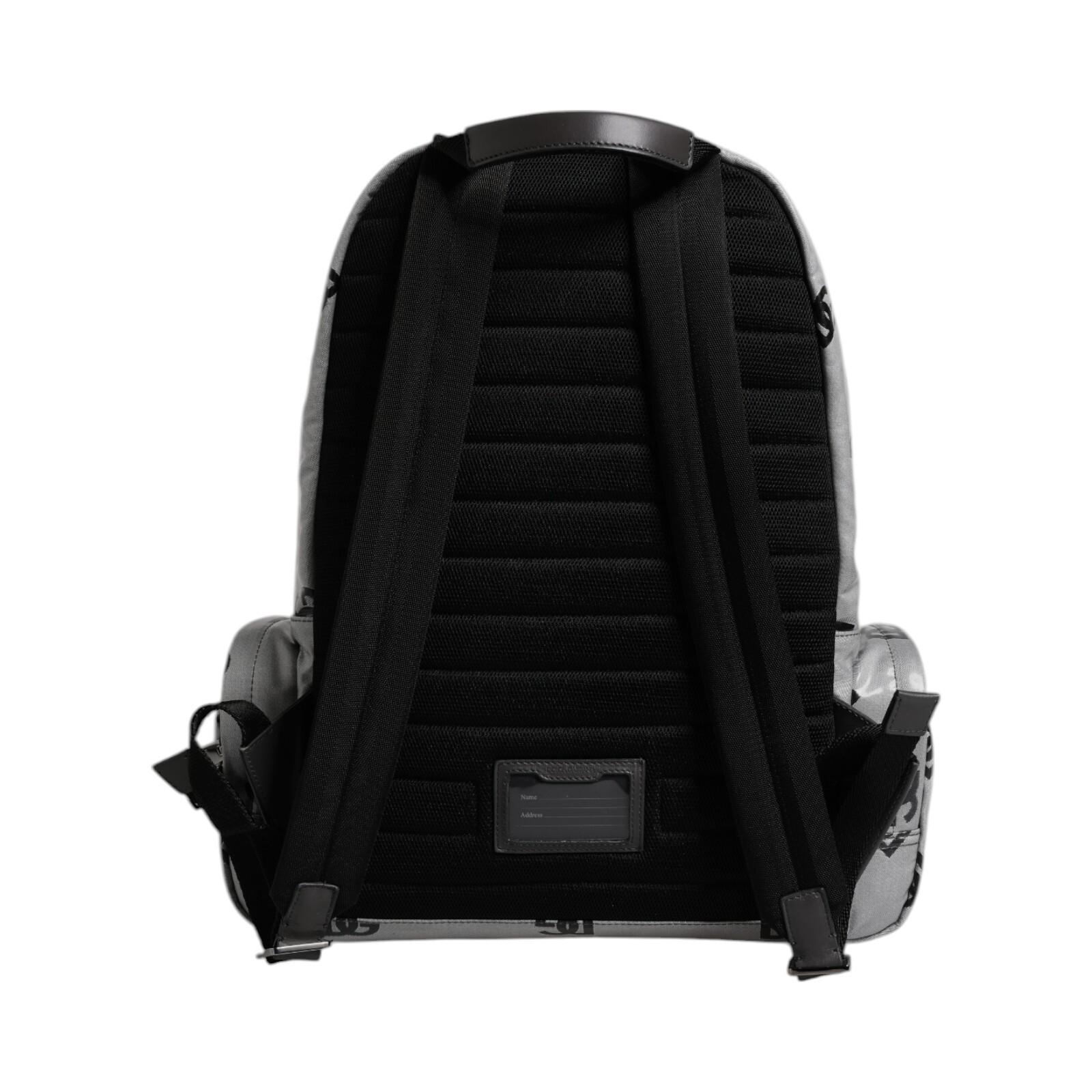 DOLCE & GABBANA Bag Polyester Gray Black DG Logo Plaque Backpack Borse 2850usd