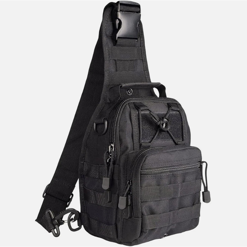 Mens Backpack Chest Pack Tactical Sling Shoulder Bag MOLLE Chest Outdoor Hiking