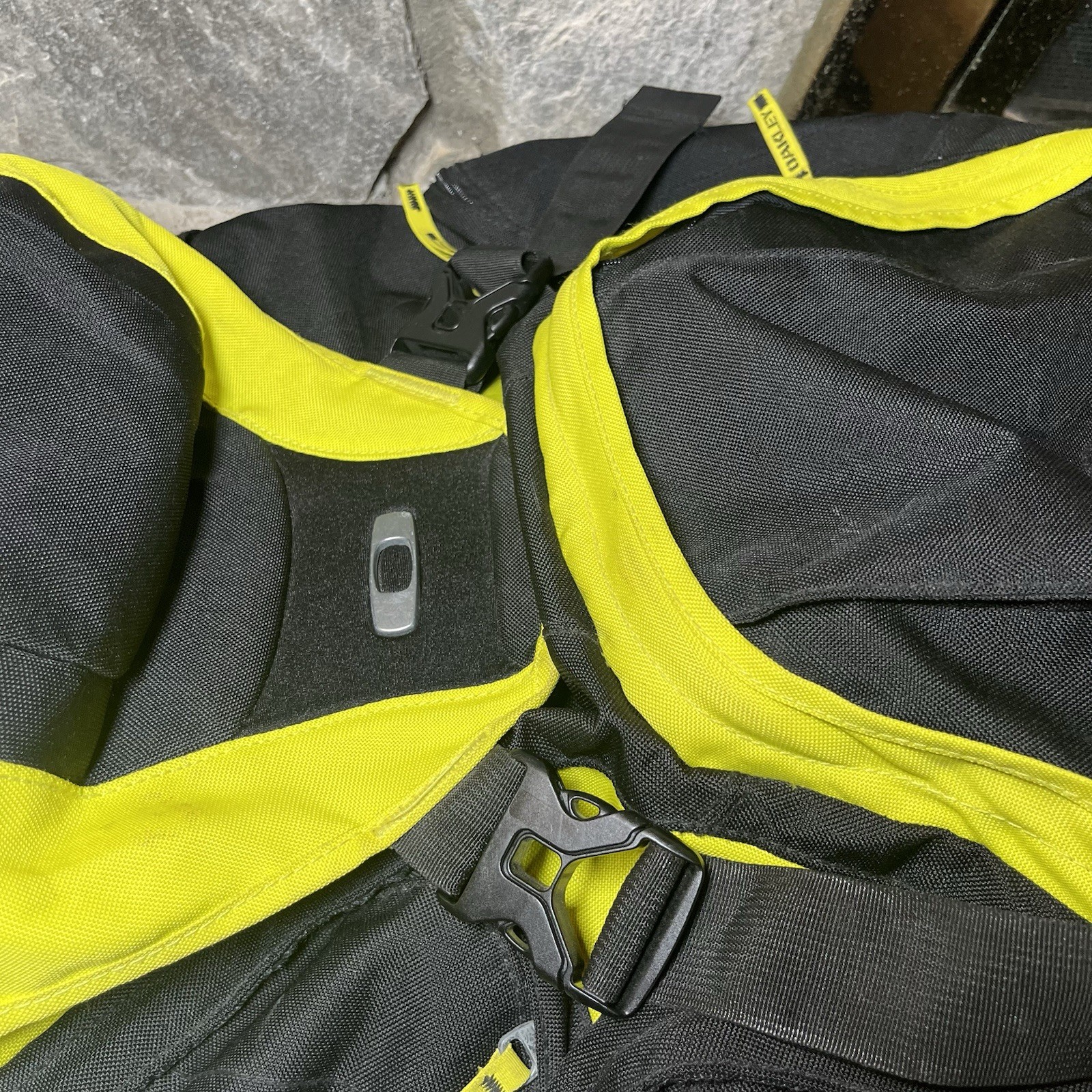 Vintage Oakley Gearbox LX Software Backpack Y2K Yellow Tactical