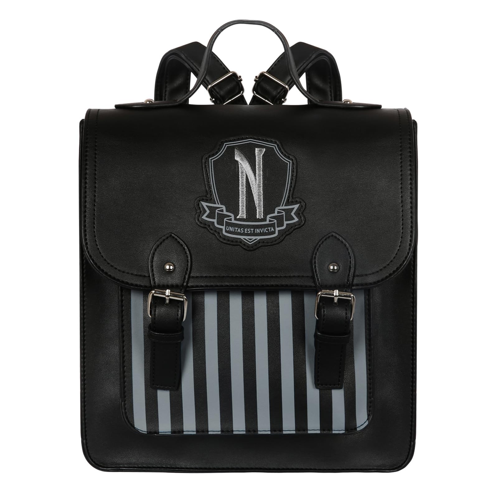 Gothic Backpack Black Faux Leather