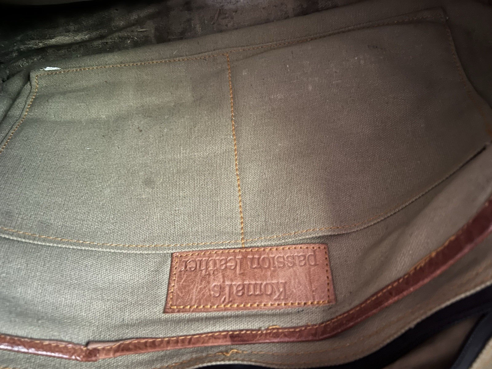 Komal’s Passion Leather Brown Large Messenger Bag Buckle Zip