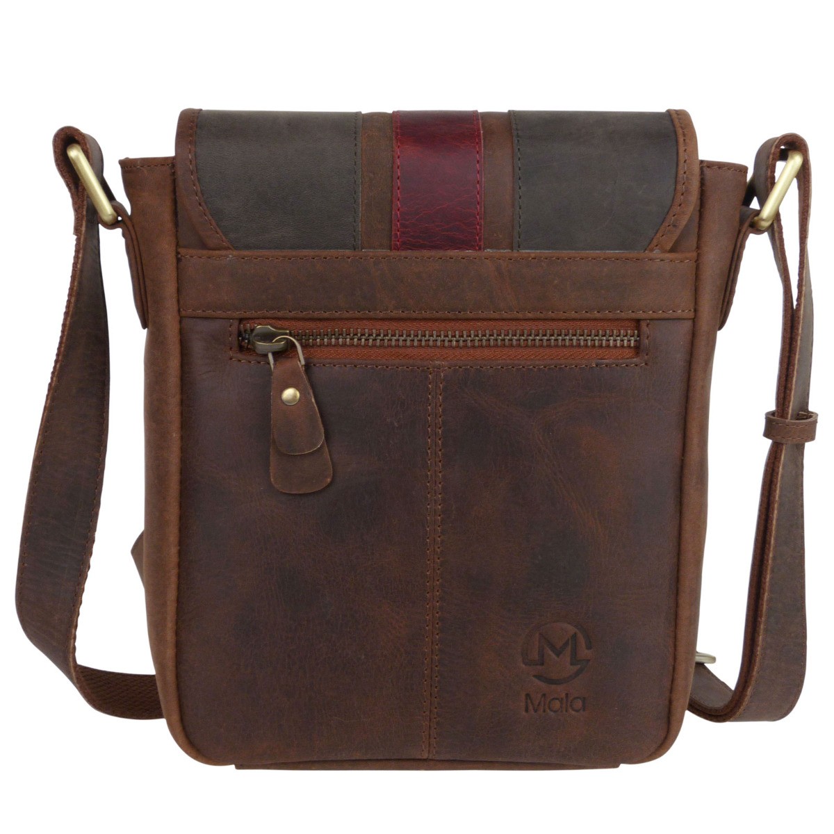 Mala Leather Compact Flap-Over Cross Body Bag Union Jack Vintage Collection