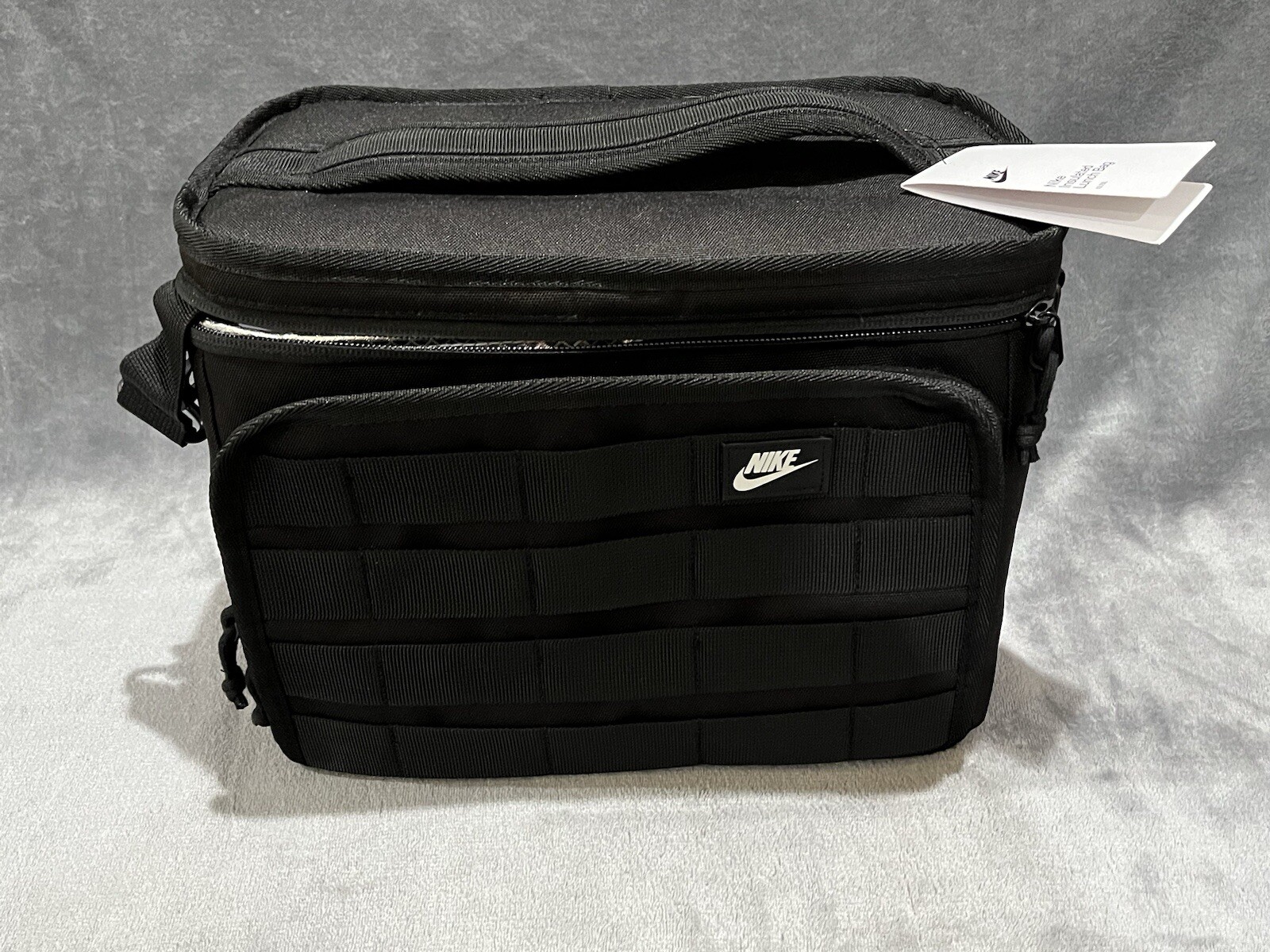 Nike Sport Black Insulated PEVA Lining Large Lunch Bag Tactical 13.75L NWT