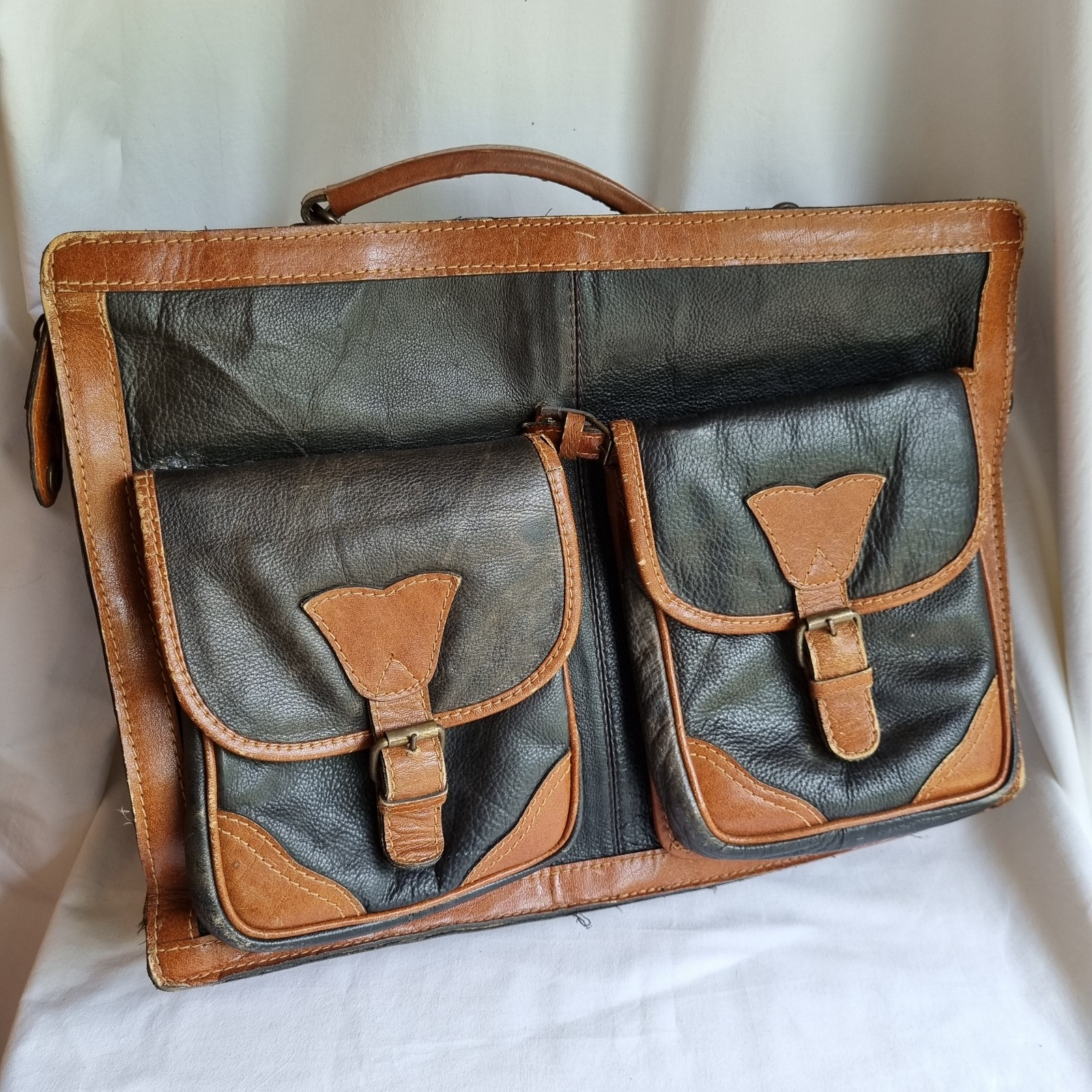 Vintage 90’s Annapelle 100% Leather Briefcase With Detachable Crossbody Bag